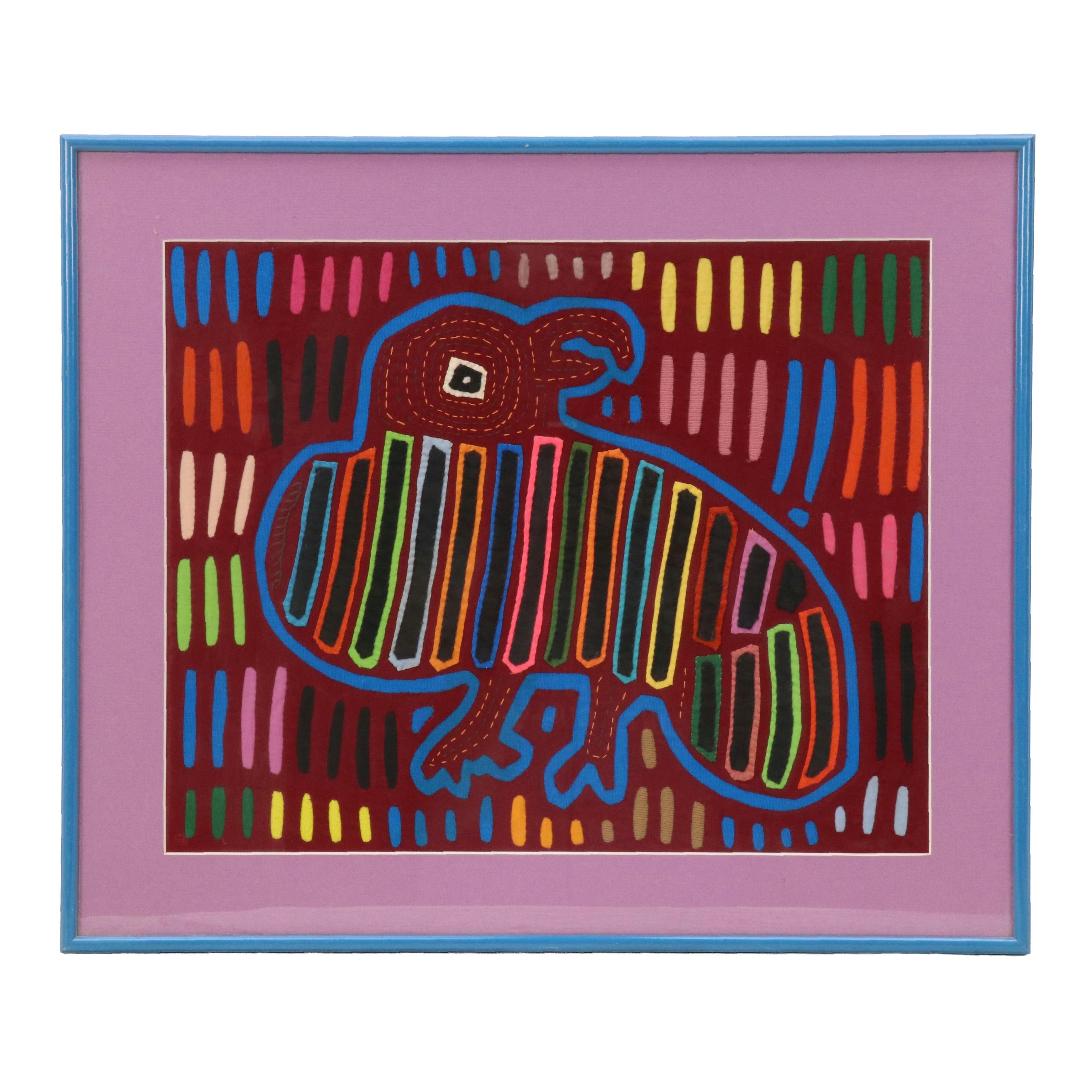 Central American Mola Textile Panel, Mid to Late 20th Century