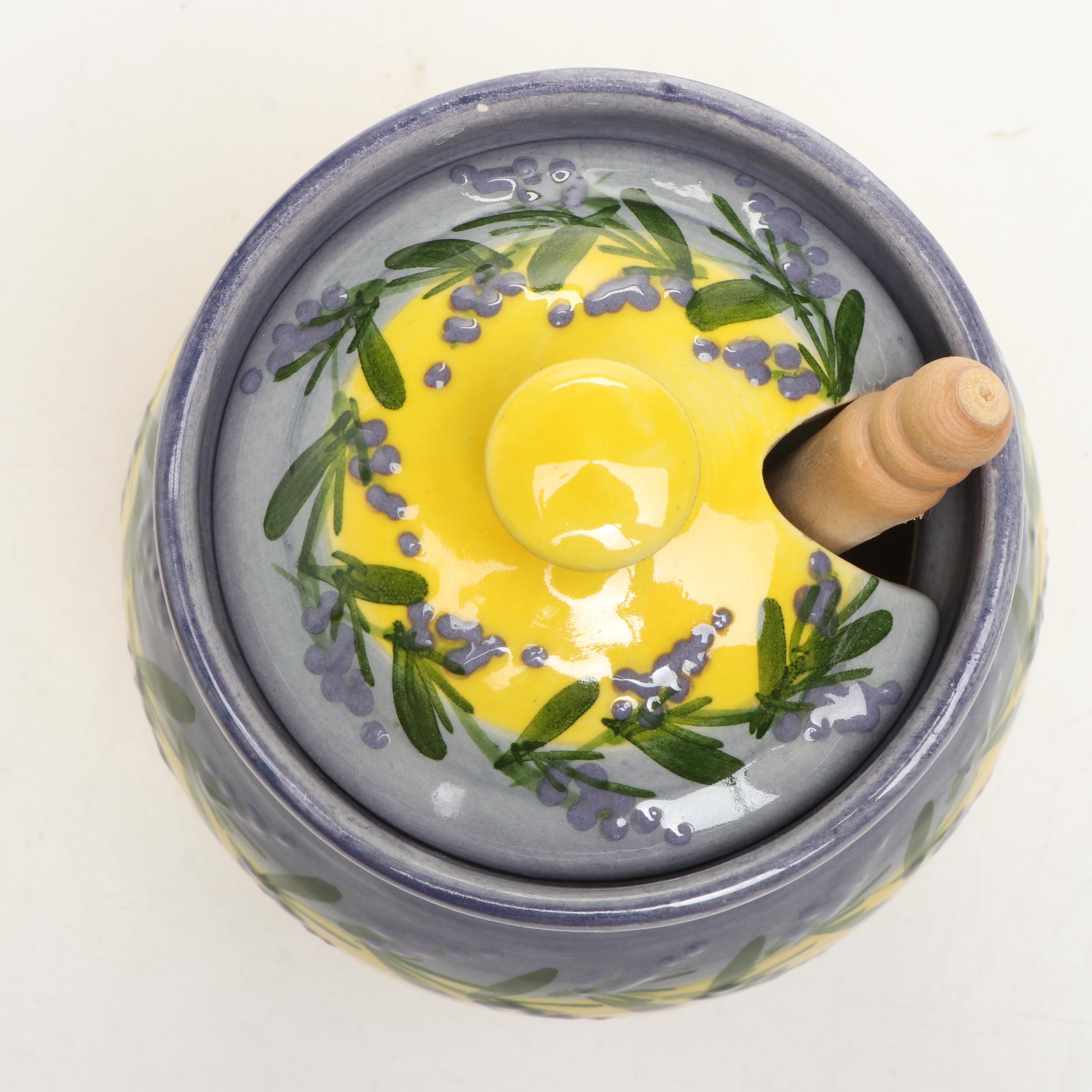 Atelier de Sade Hand-Painted Porcelain Honey Jar, Creamer, and More Tableware