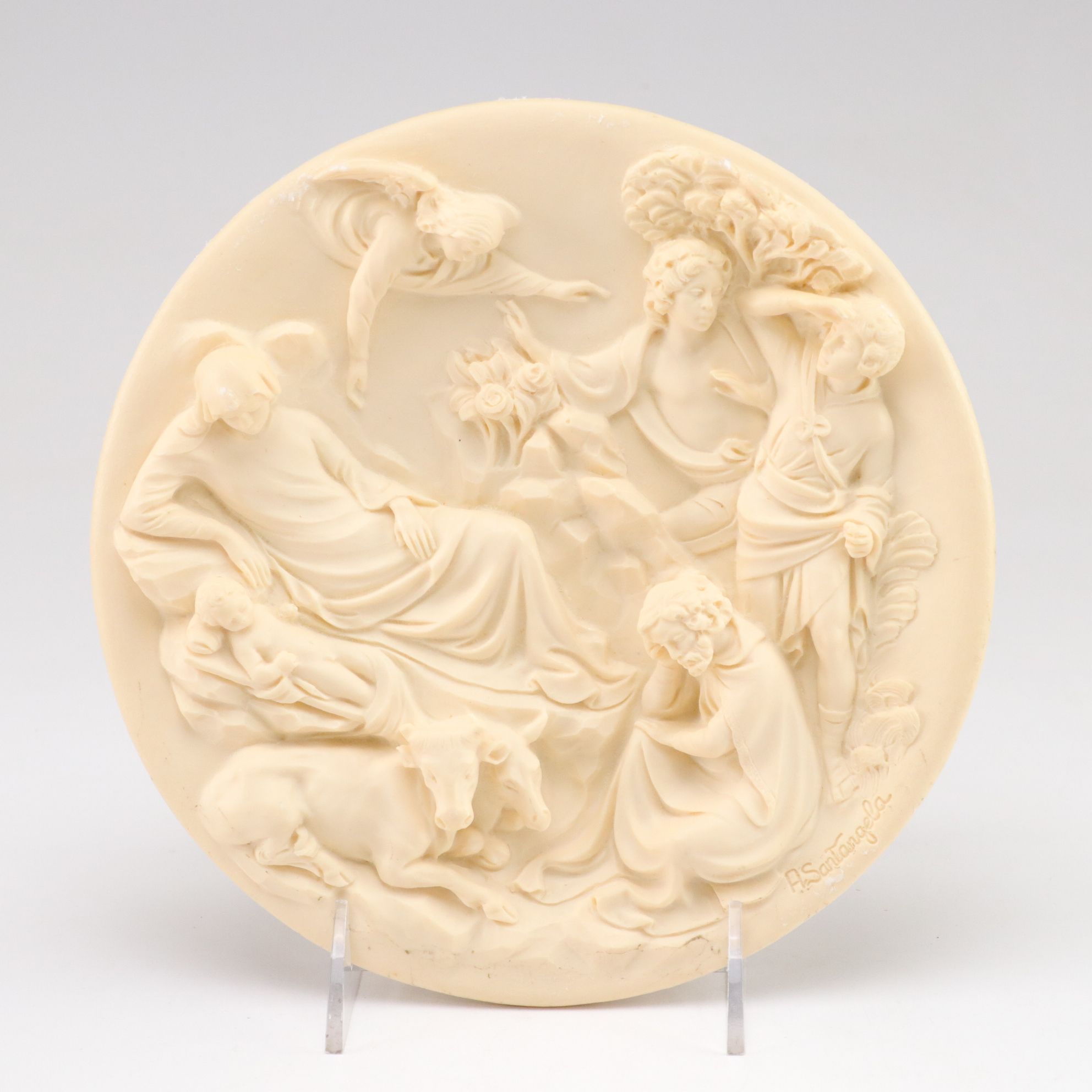 Italian Alabaster "The Nativity" Collector Plate & More