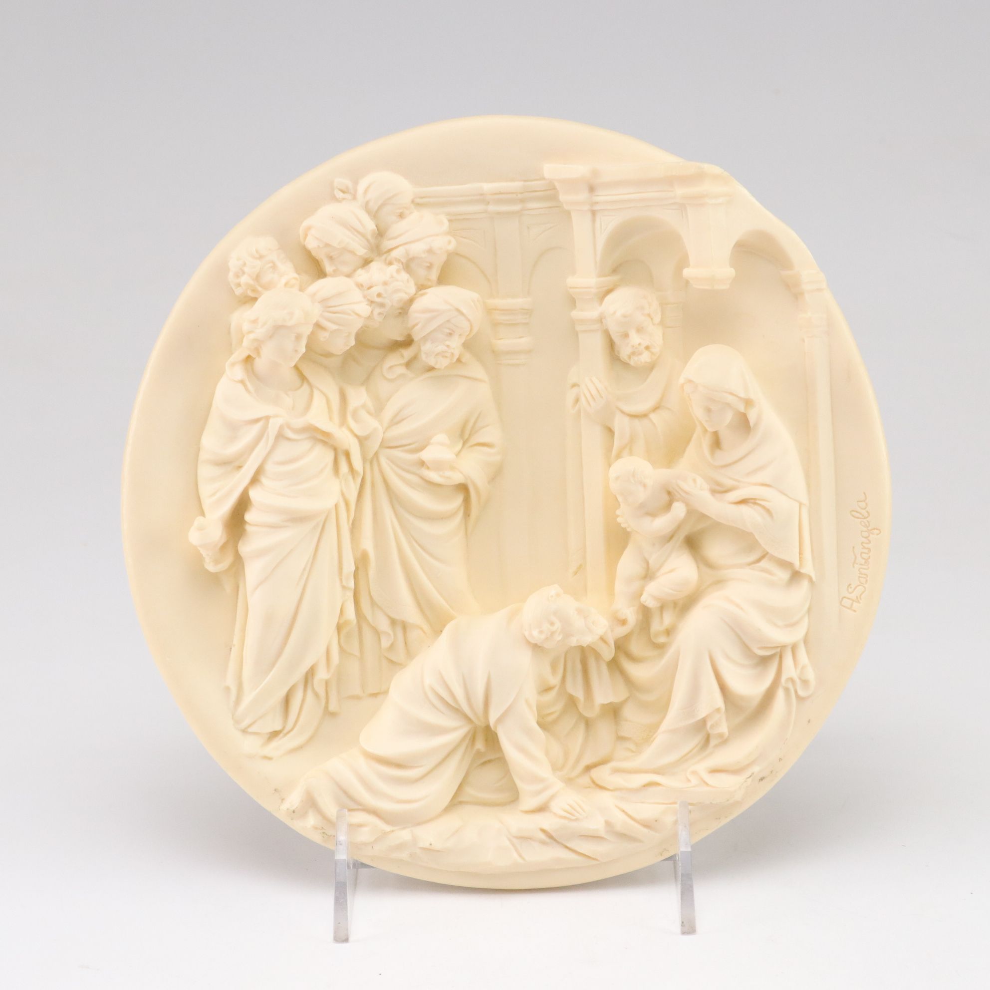 Italian Alabaster "The Nativity" Collector Plate & More