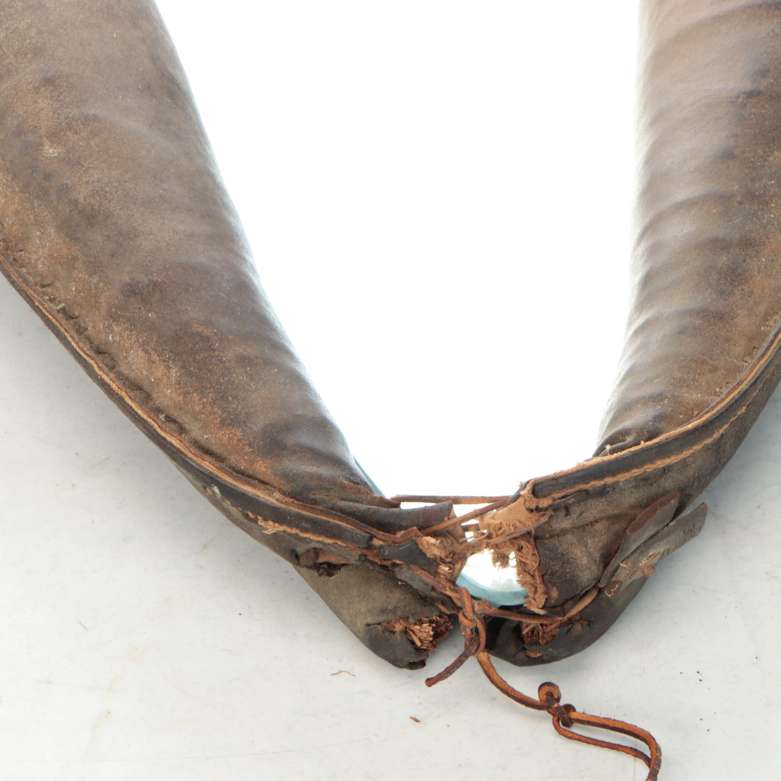 Victorian Leather Horse Collar Wall Mirror