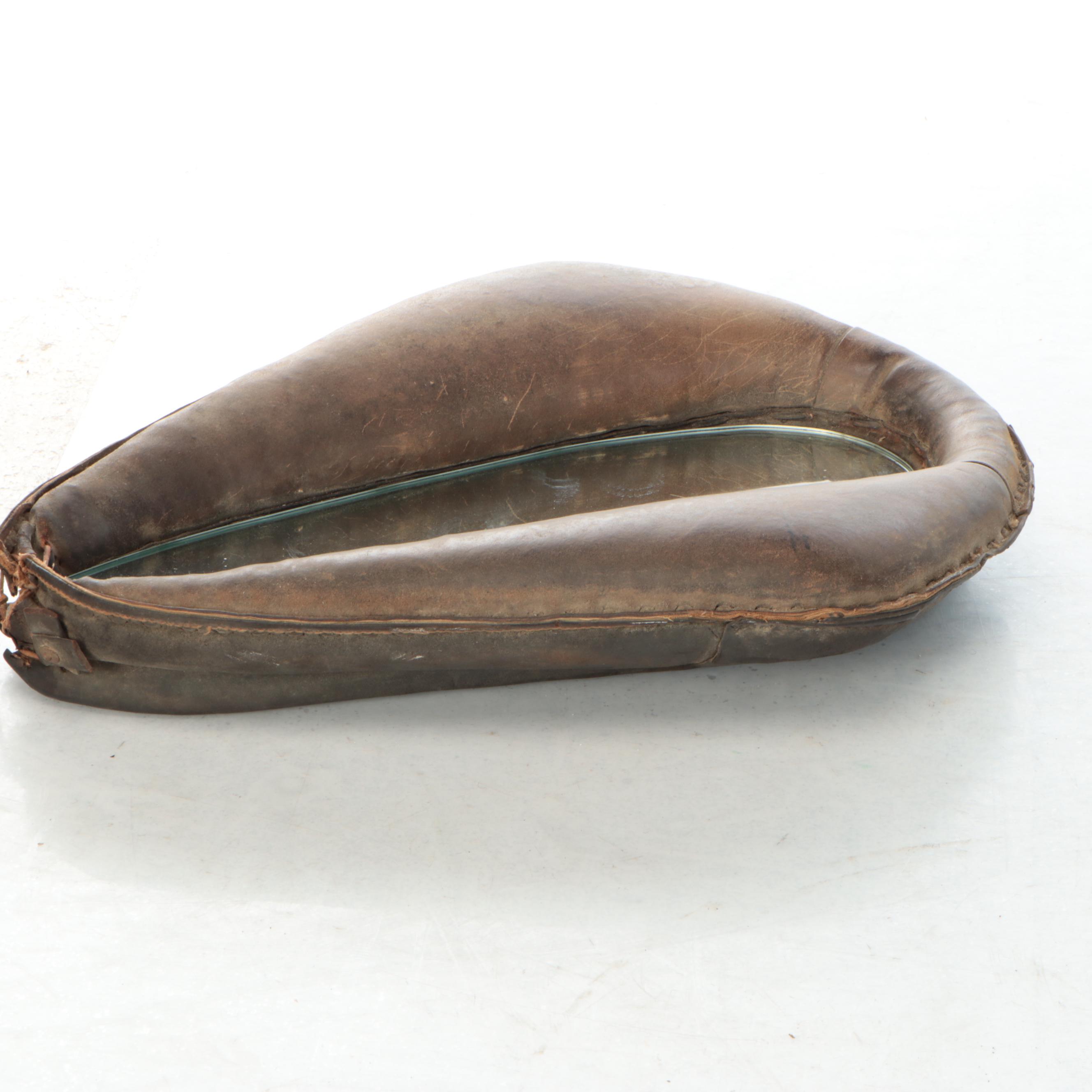 Victorian Leather Horse Collar Wall Mirror