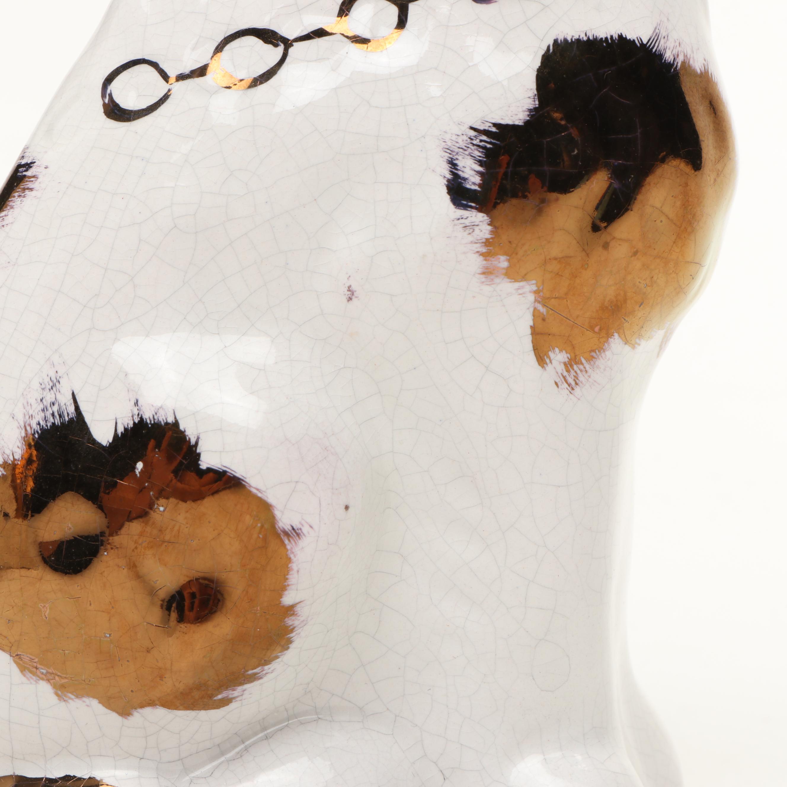 Staffordshire Porcelain Spaniel Dogs, Late 19th/Early 20th C.