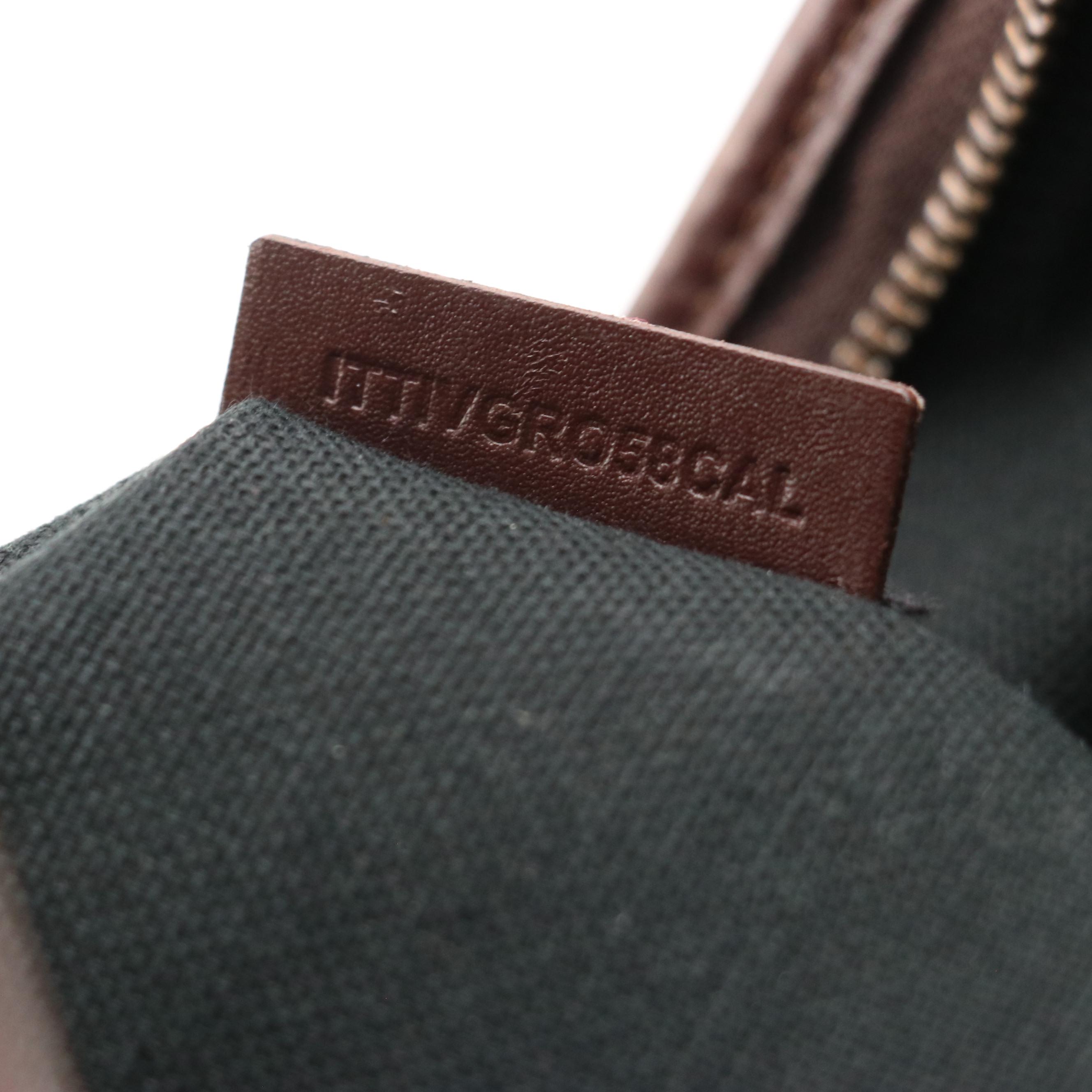 Burberry Large Hobo Shoulder Bag in Haymarket Check Canvas and Brown Leather