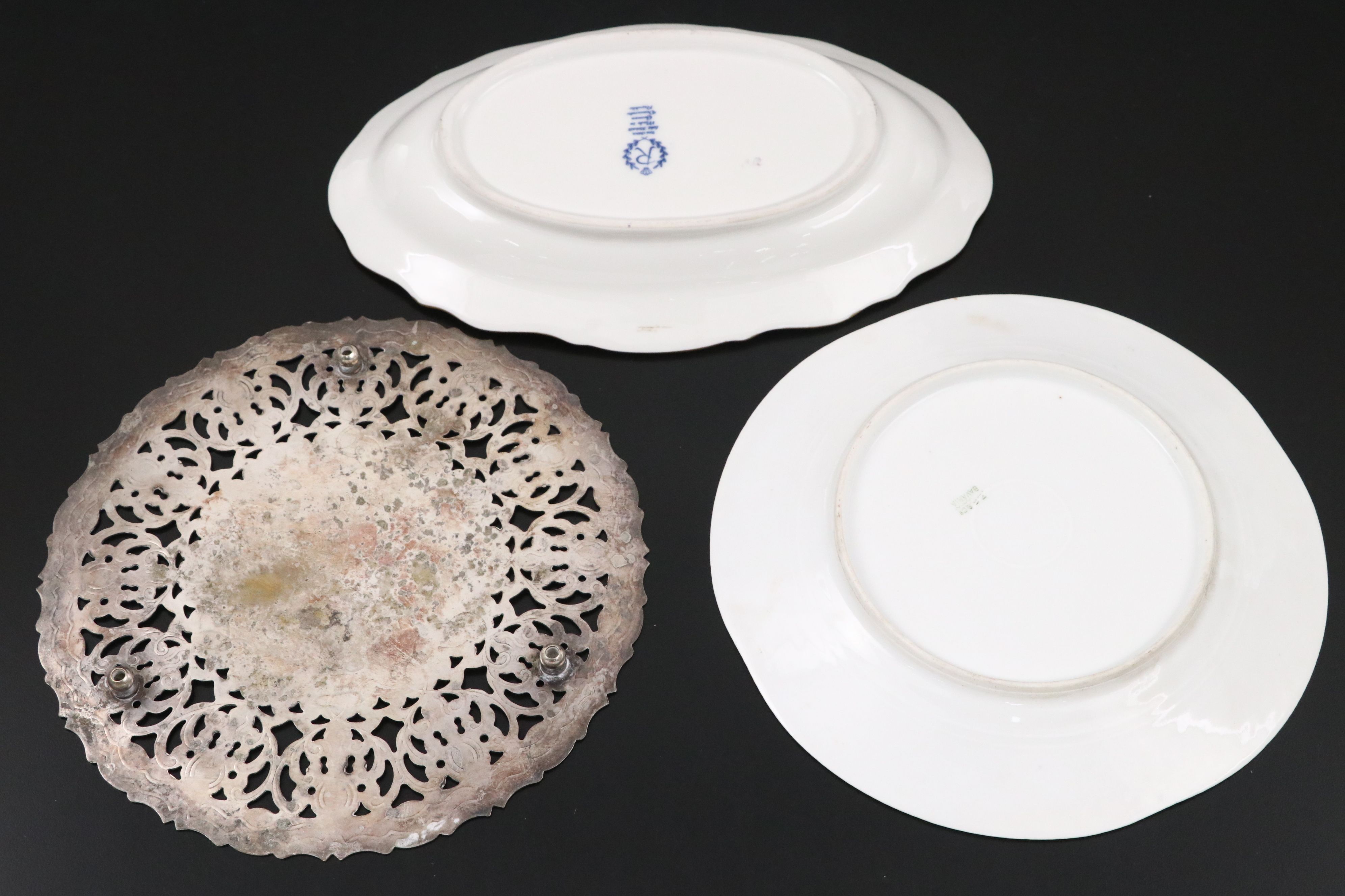 William Adams Silver Plate Trivet, Silver Plate Basket, and More Table Décor