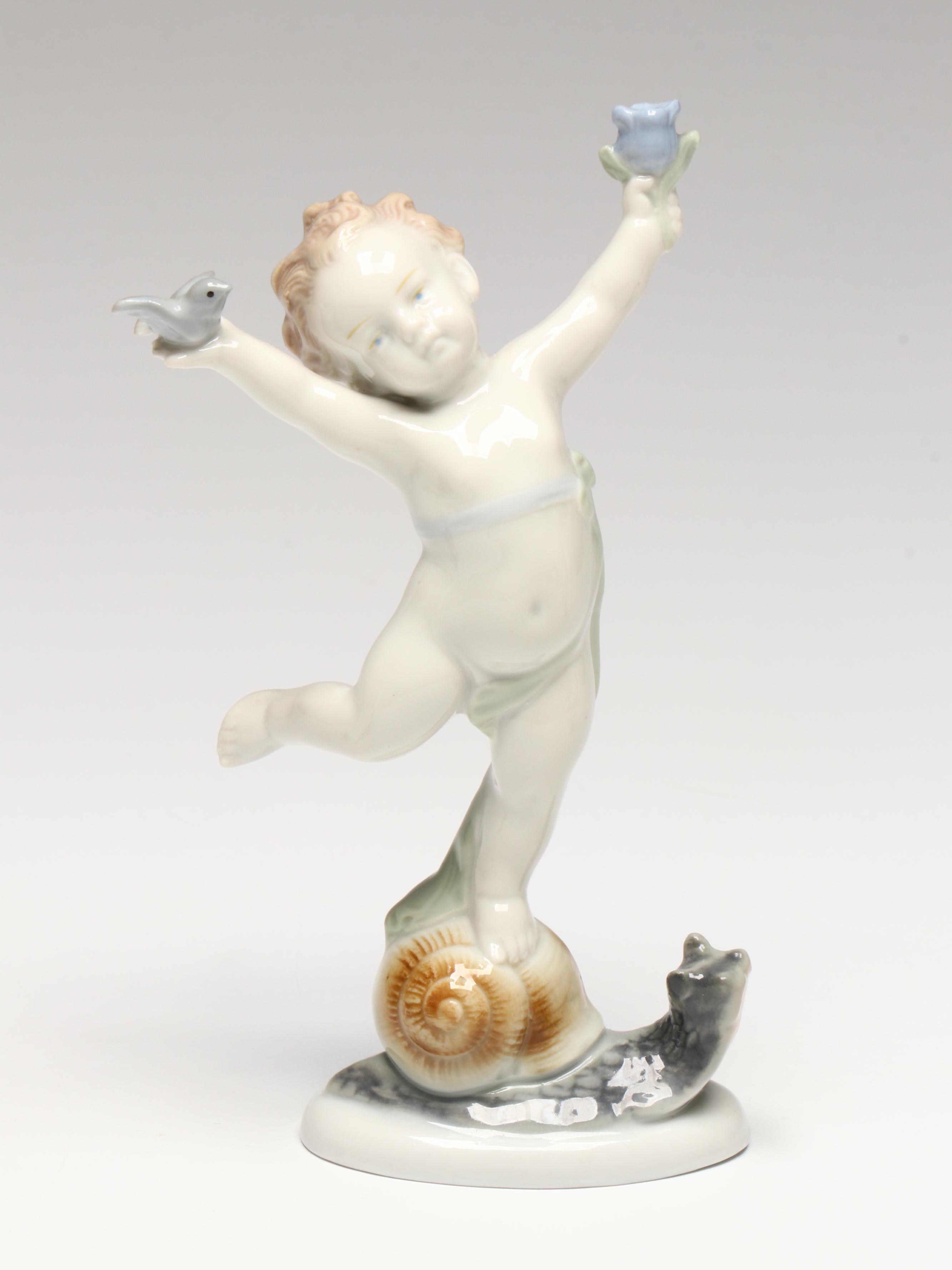 Metzler & Ortloff "Four Seasons - Cherubs" Porcelain Figurines