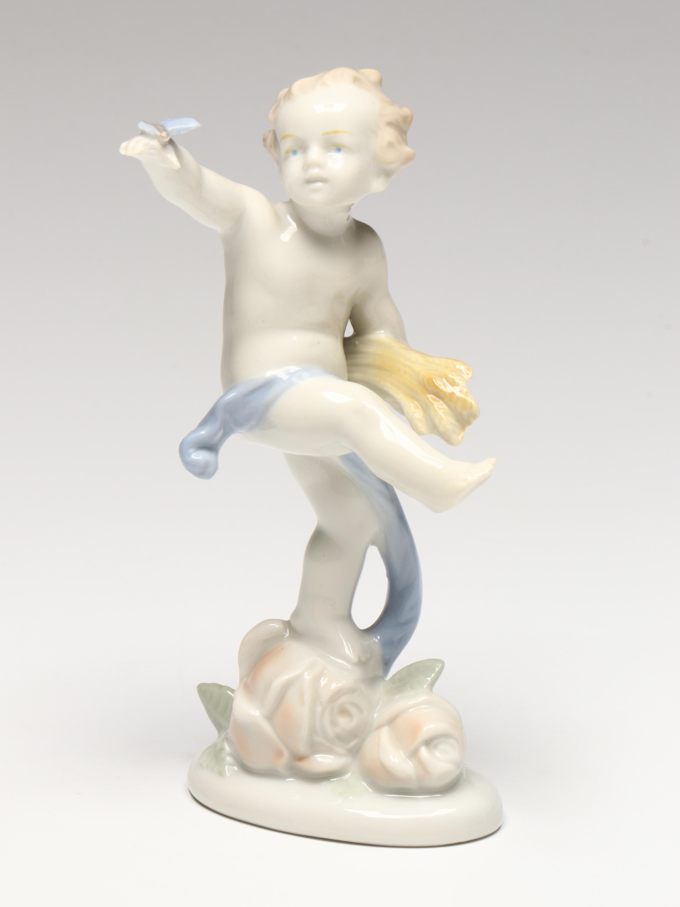 Metzler & Ortloff "Four Seasons - Cherubs" Porcelain Figurines