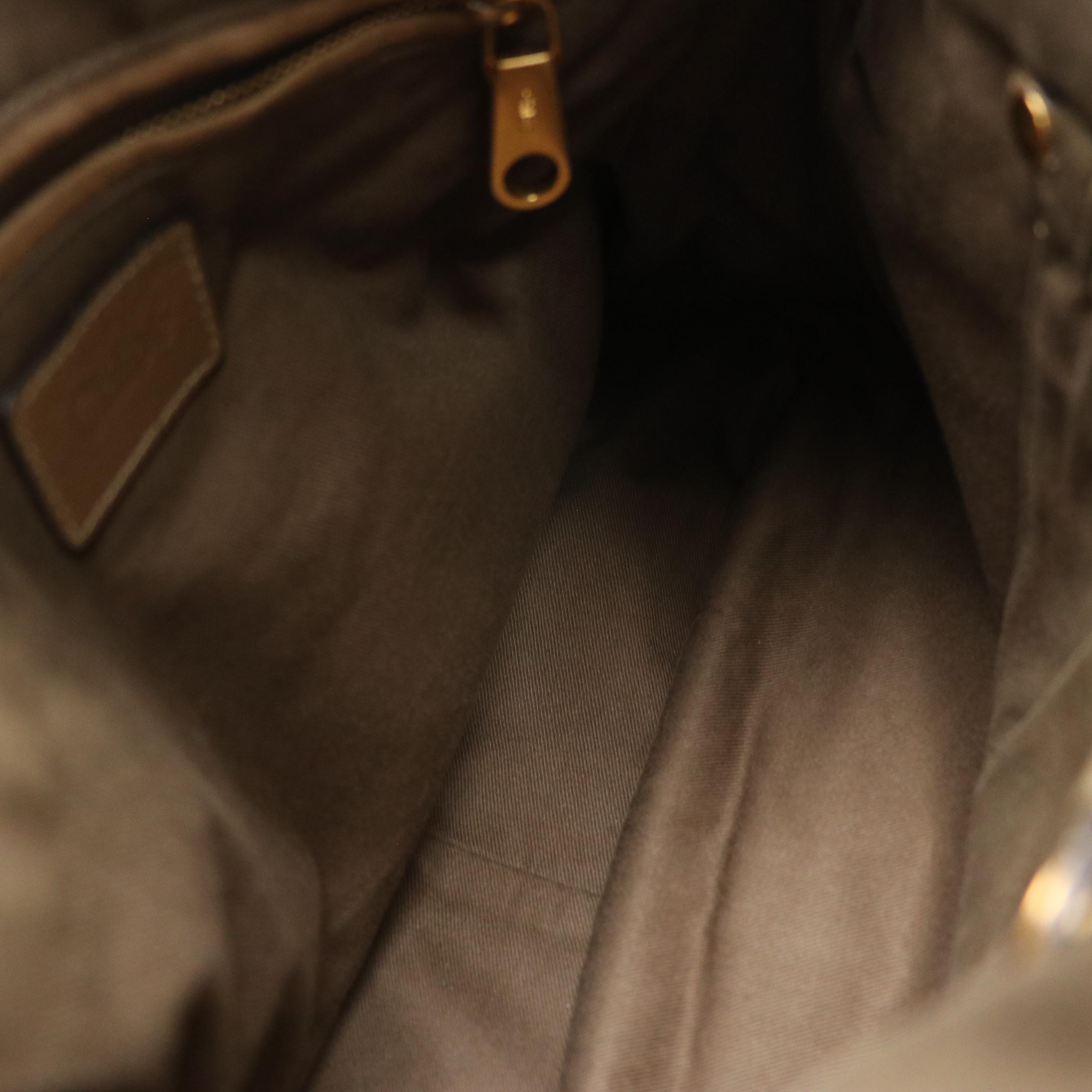 Chloé Marcie Saddle-Stitched Two-Way Bag in Taupe Grained Calfskin Leather