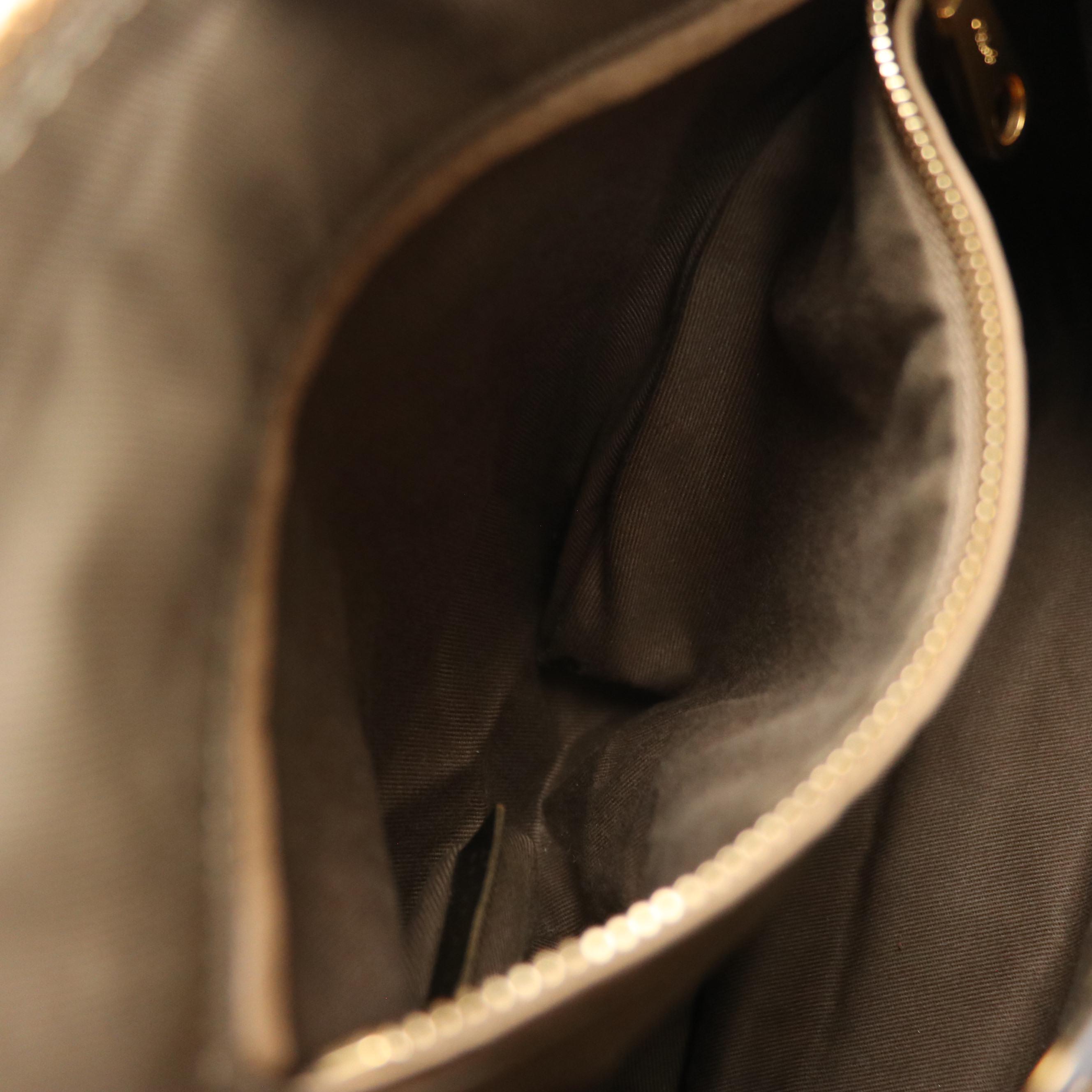 Chloé Marcie Saddle-Stitched Two-Way Bag in Taupe Grained Calfskin Leather