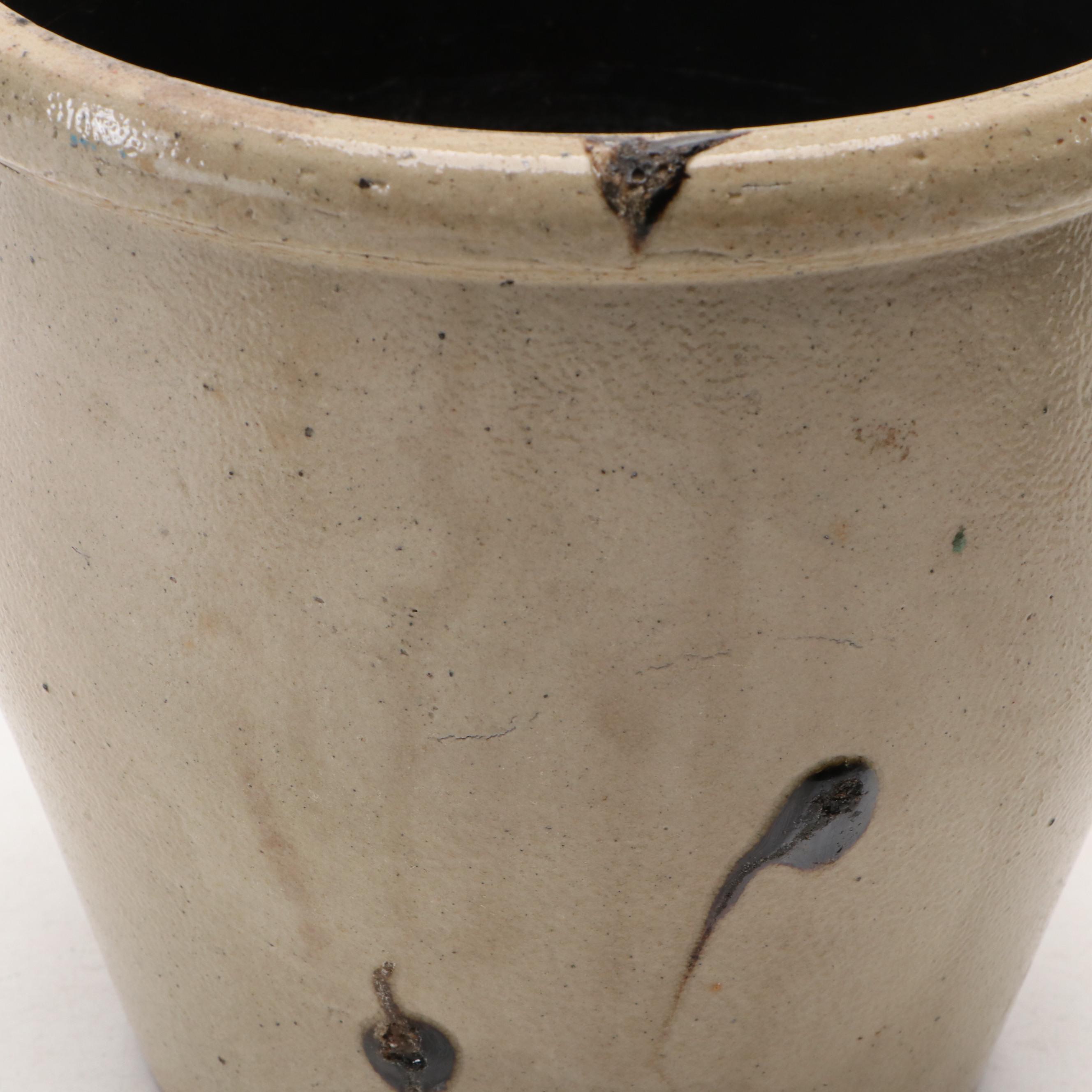 F. H. Weeks Stoneware Syrup Jug with Tobacco Spit Crock and Salt Glazed Jugs