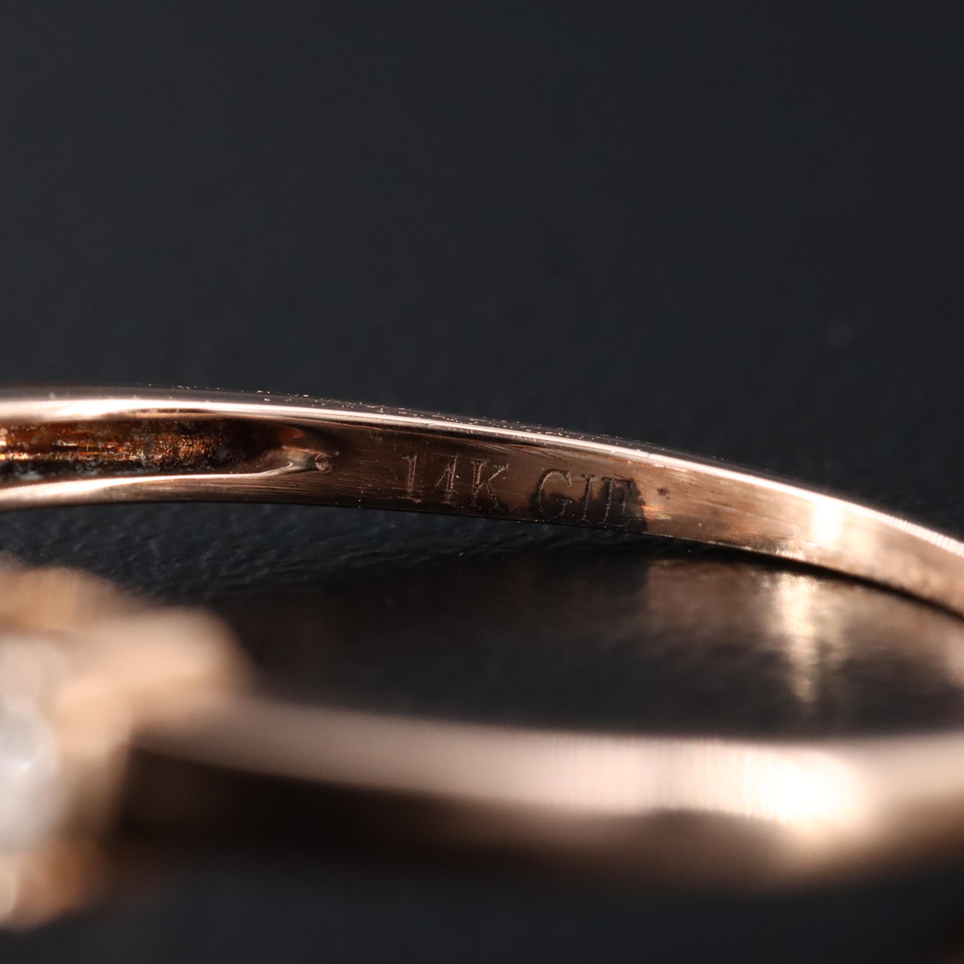 14K Rose Gold Morganite and Diamond Ring