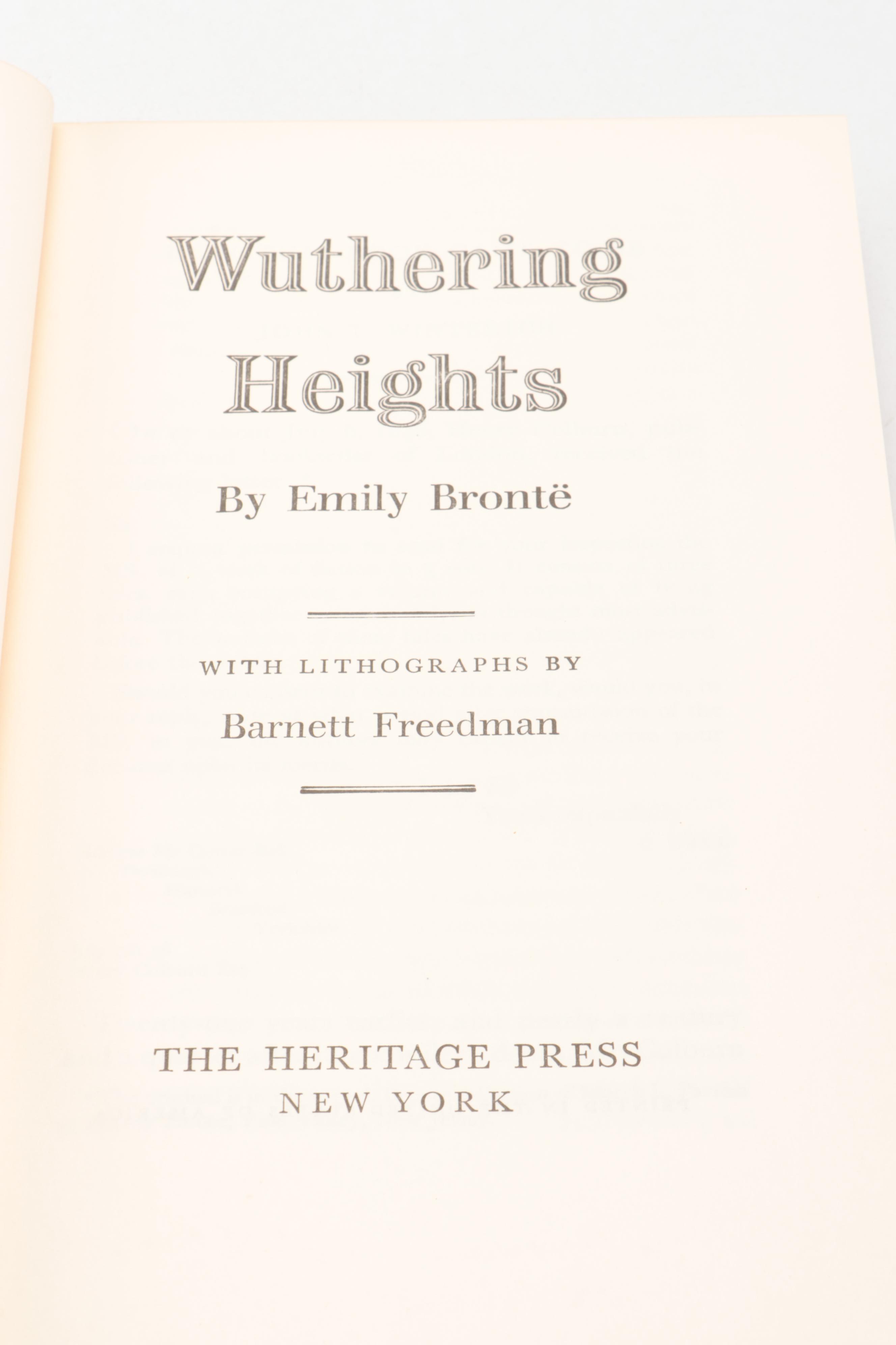 Heritage Press "Wuthering Heights" by Emily Brontë and More Literary Classics