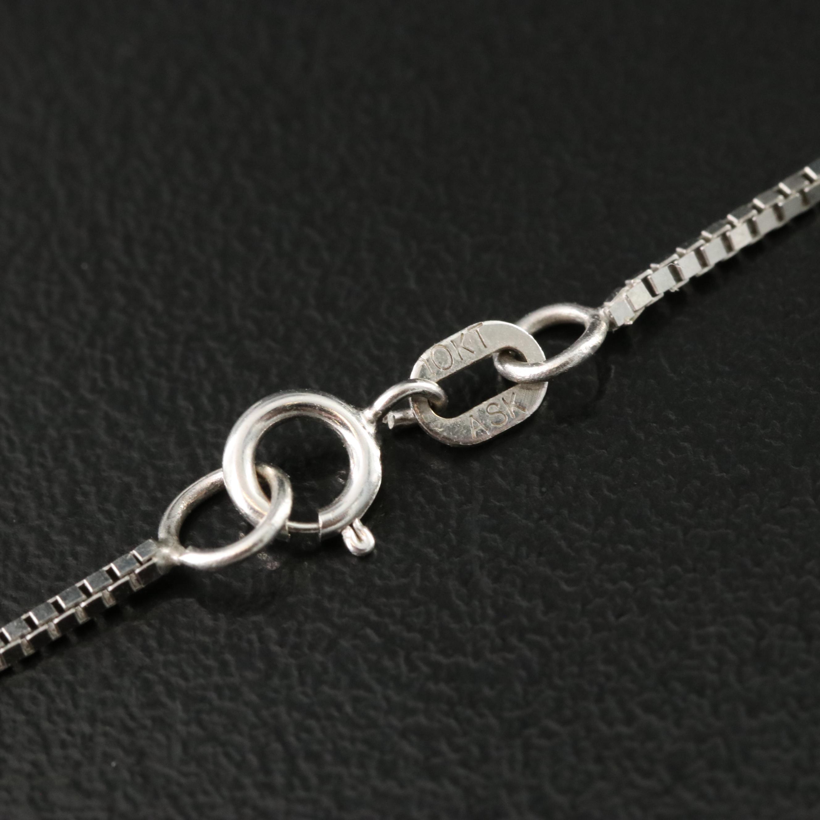 10K Sapphire and Diamond Halo Pendant Necklace