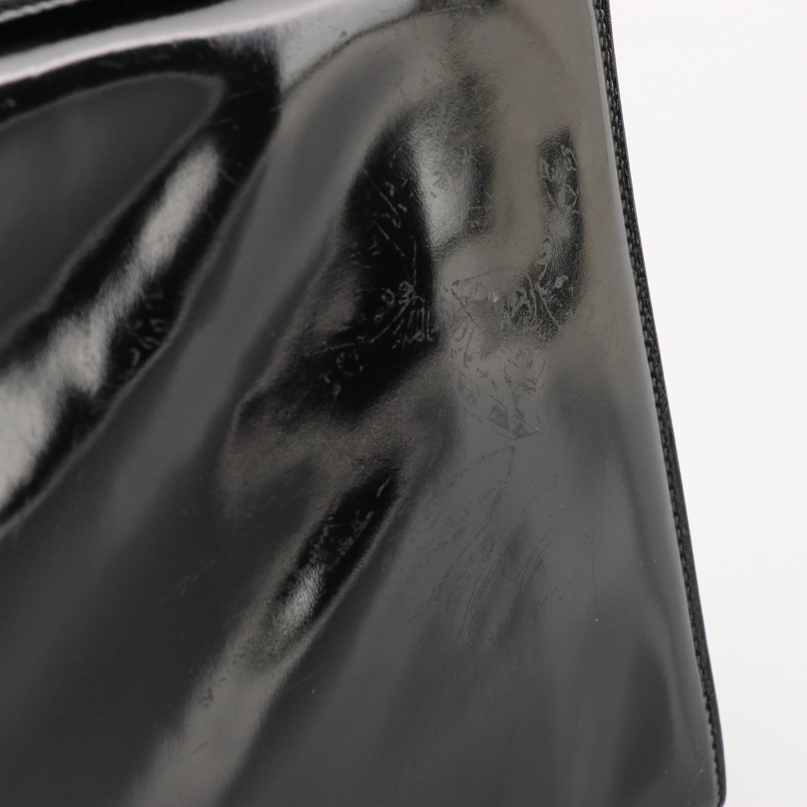 Salvatore Ferragamo Vara Bow Top Handle Bag in Glazed Leather