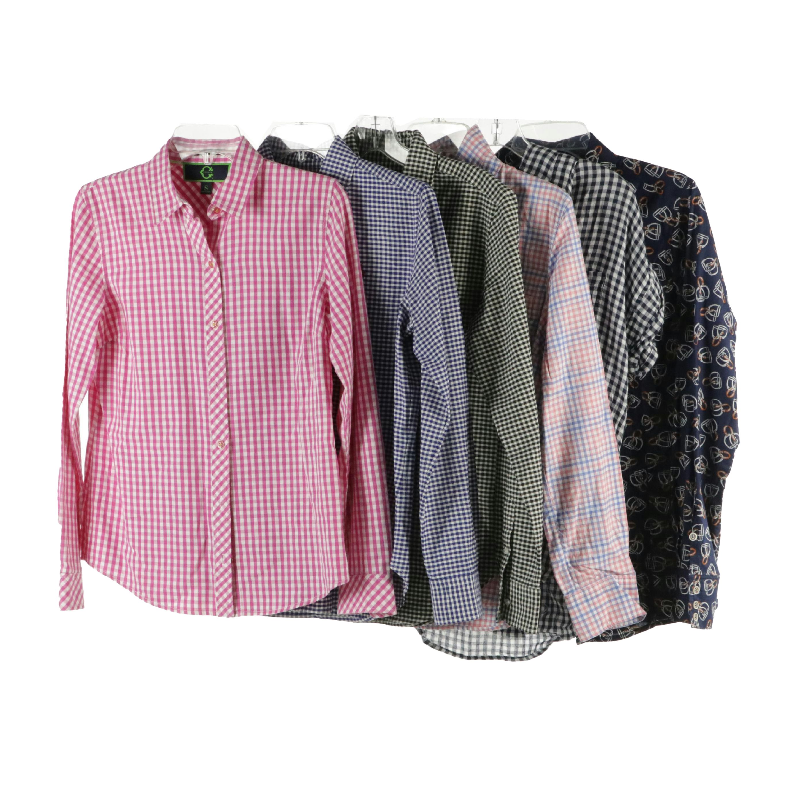 Checkered and Equestrian Motif Cotton Shirts Featuring Ralph Lauren Sport, Ariat