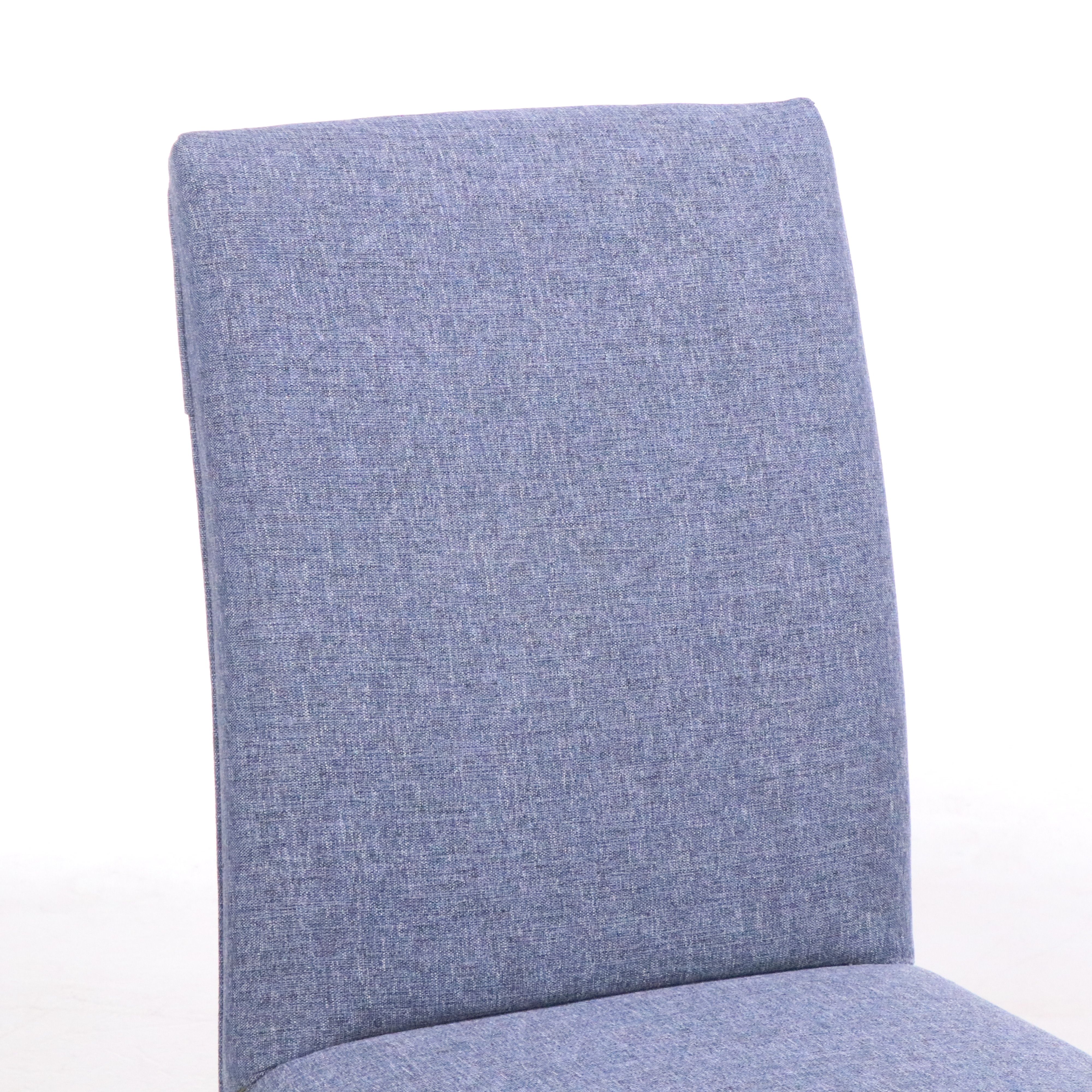 Pair of Contemporary Blue Fabric Upholstered Side Chairs