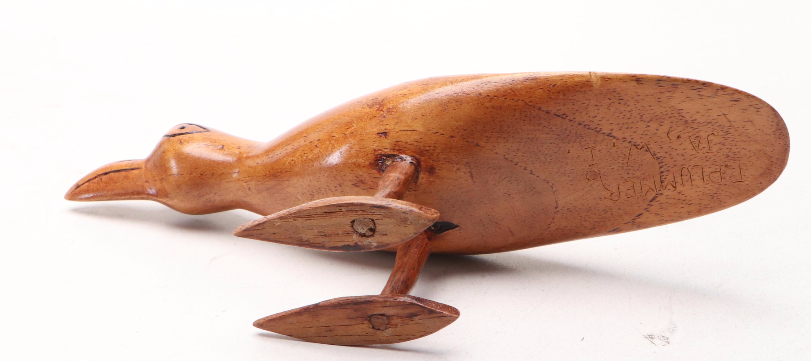 Folk Art Style Wood Carvings of People and Animals, Mid to Late 20th Century