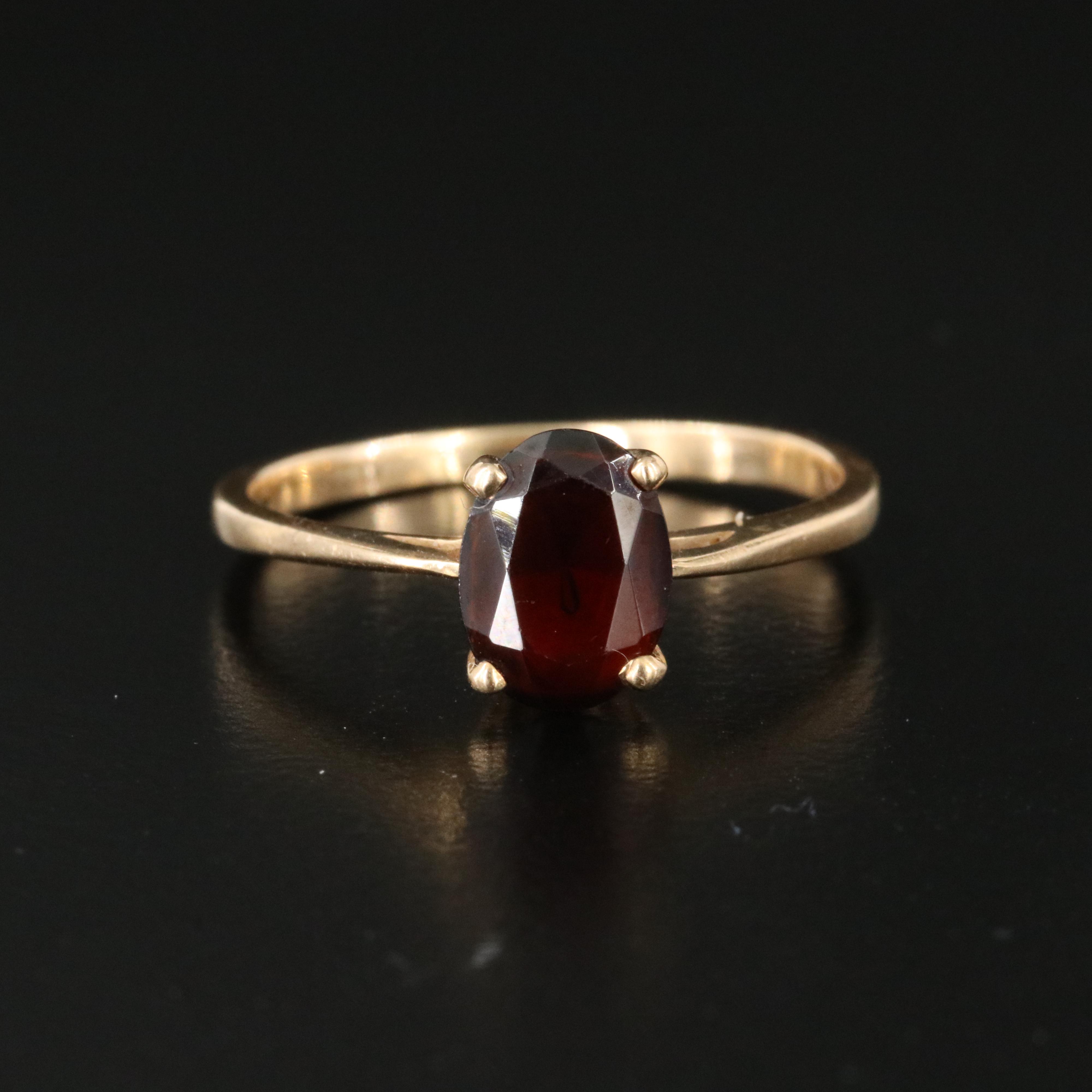 14K Garnet Ring