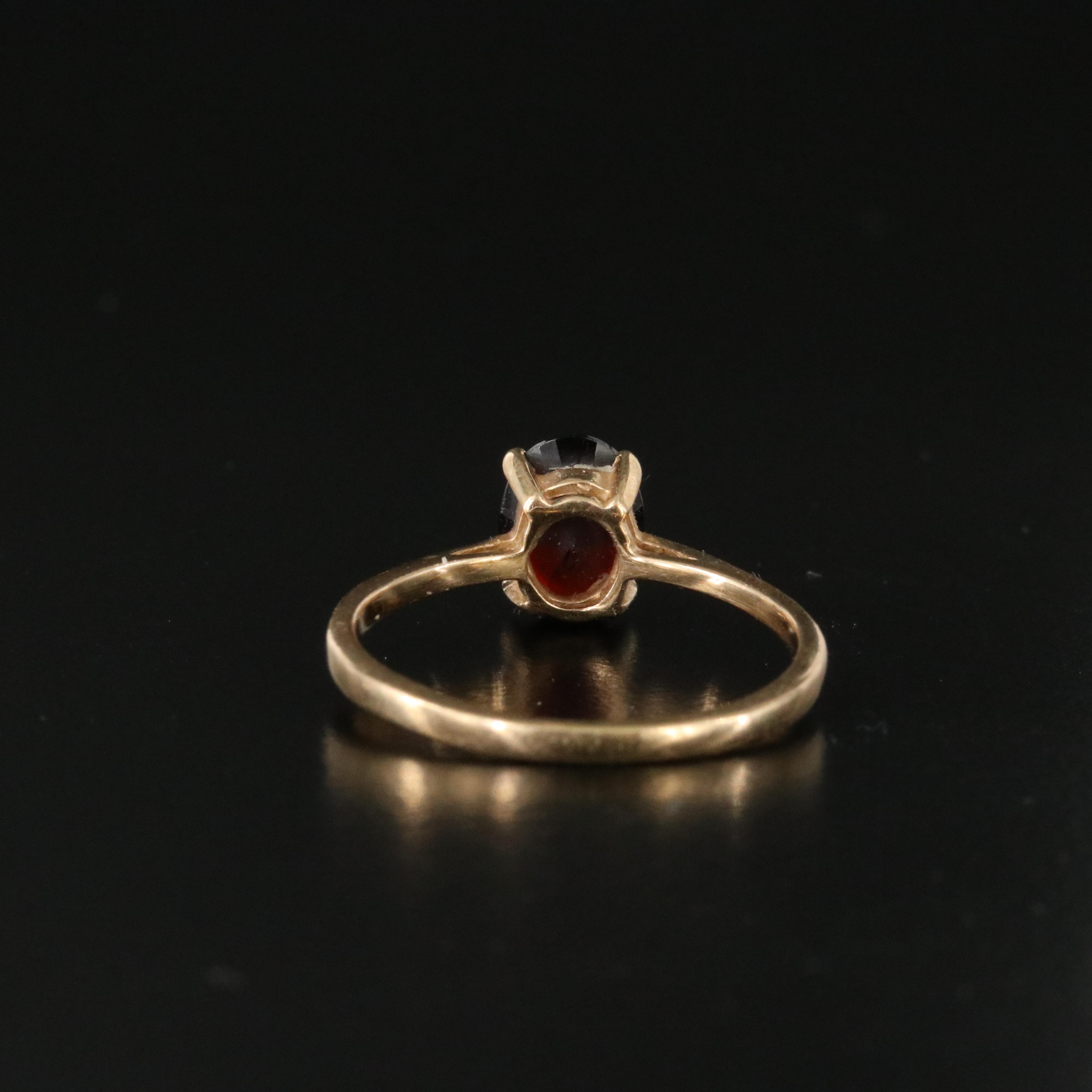 14K Garnet Ring