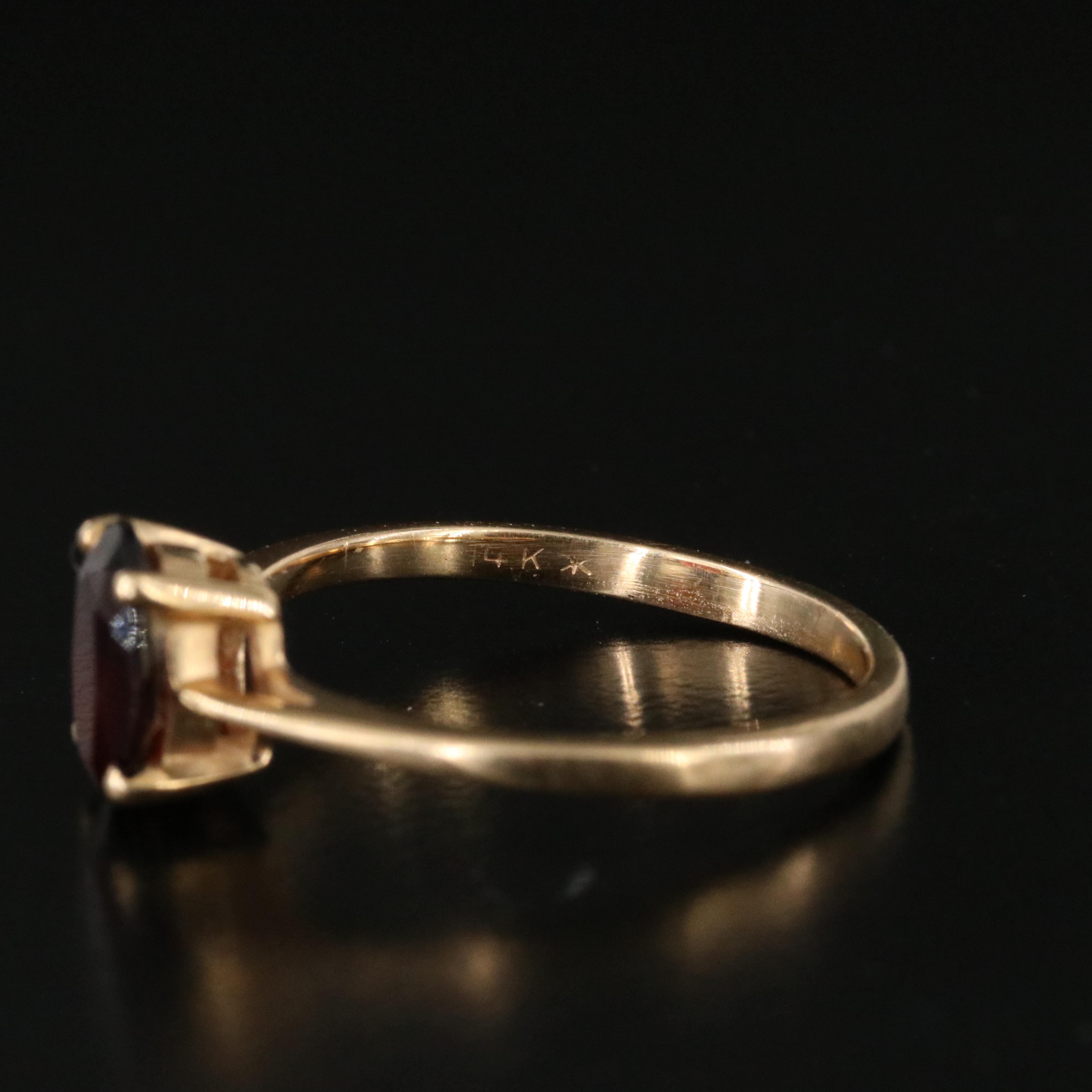 14K Garnet Ring