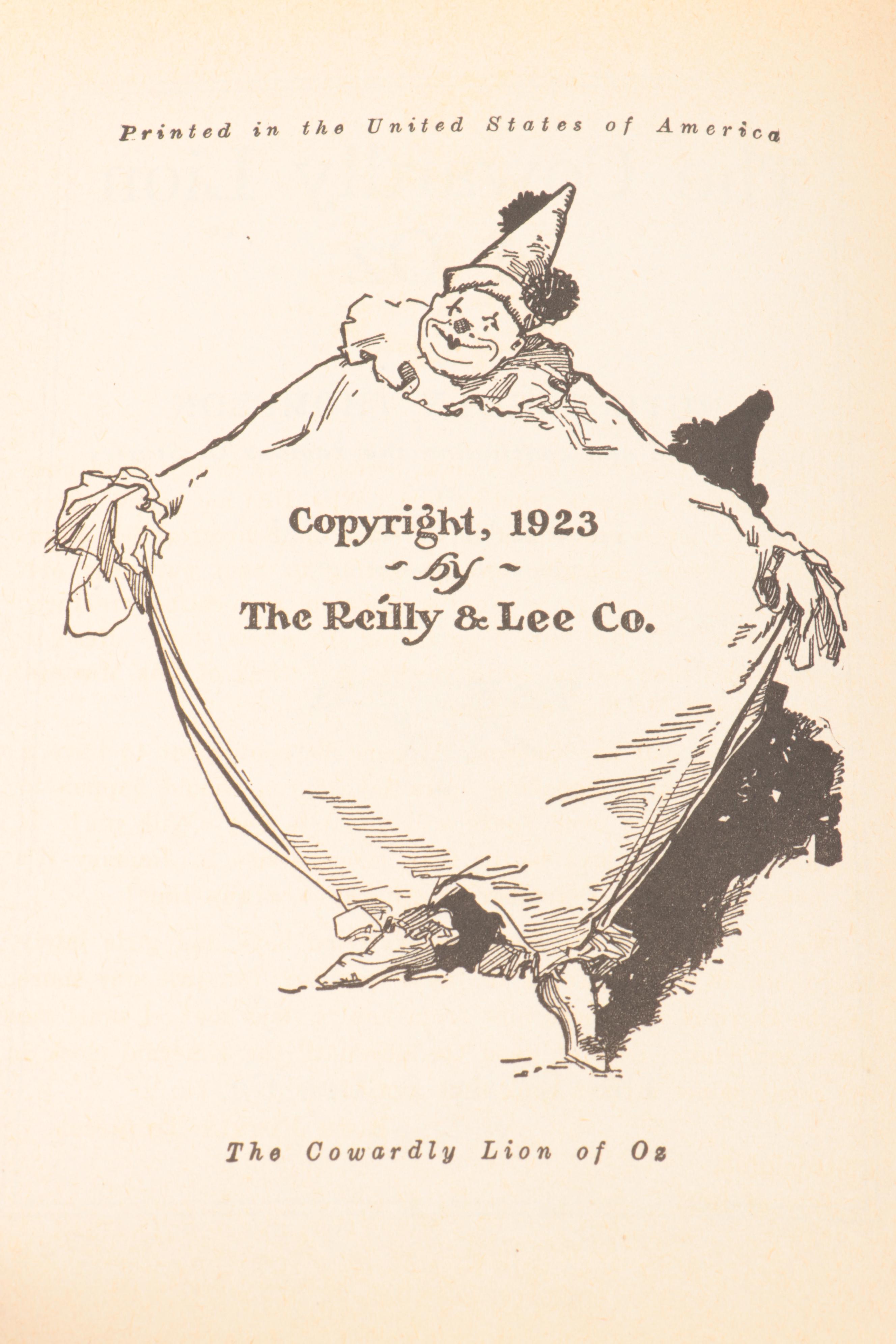 John R. Neill Illustrated "The Cowardly Lion of Oz" by Ruth Plumly Thompson