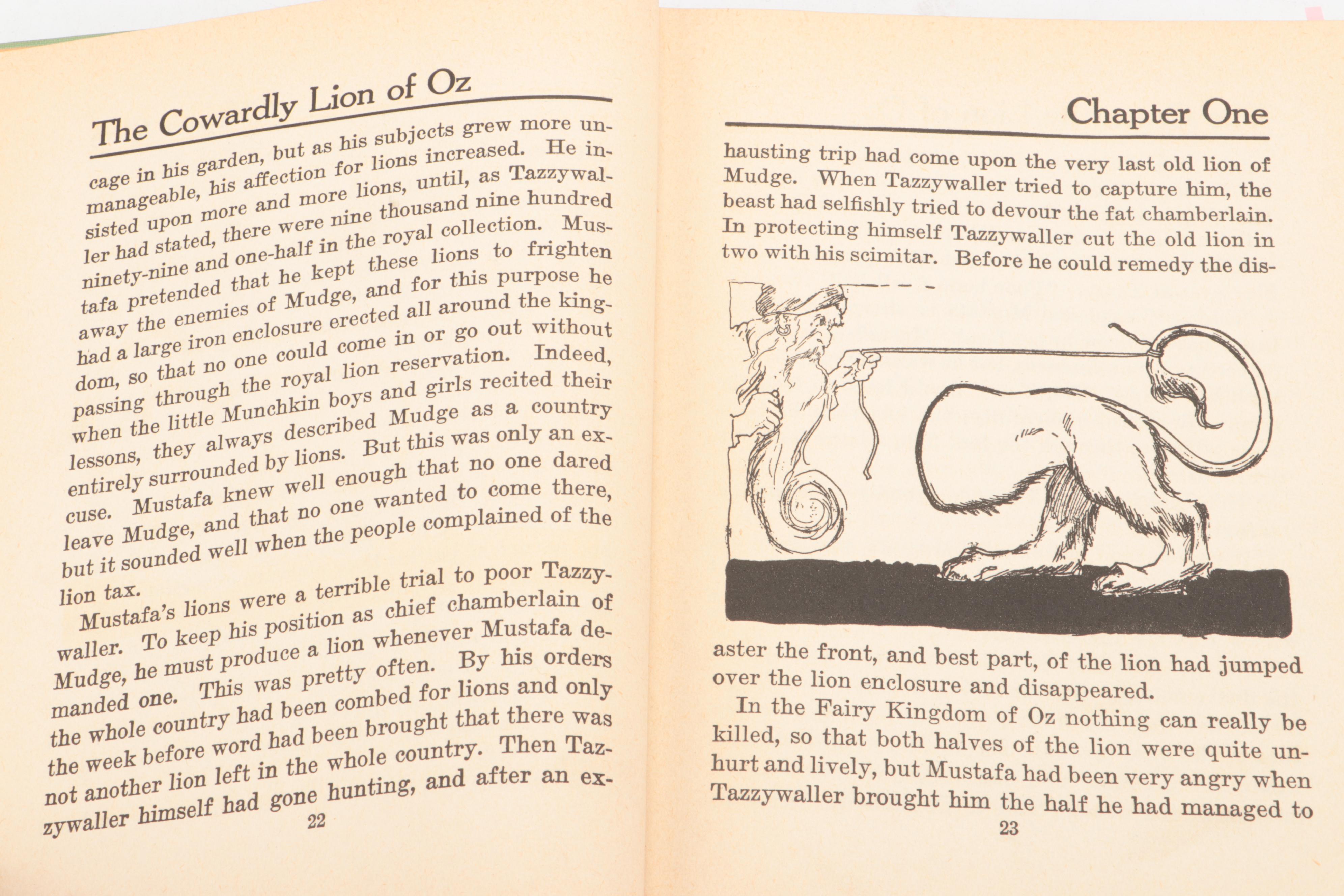 John R. Neill Illustrated "The Cowardly Lion of Oz" by Ruth Plumly Thompson