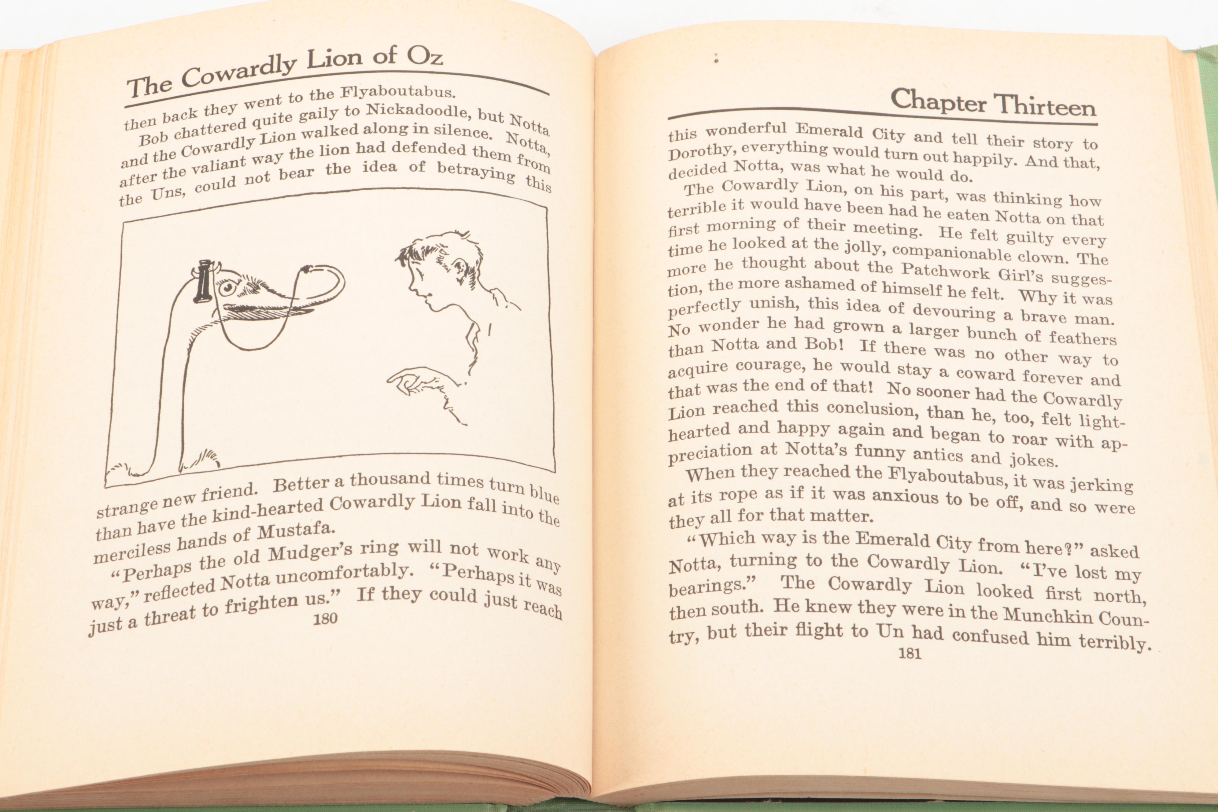 John R. Neill Illustrated "The Cowardly Lion of Oz" by Ruth Plumly Thompson