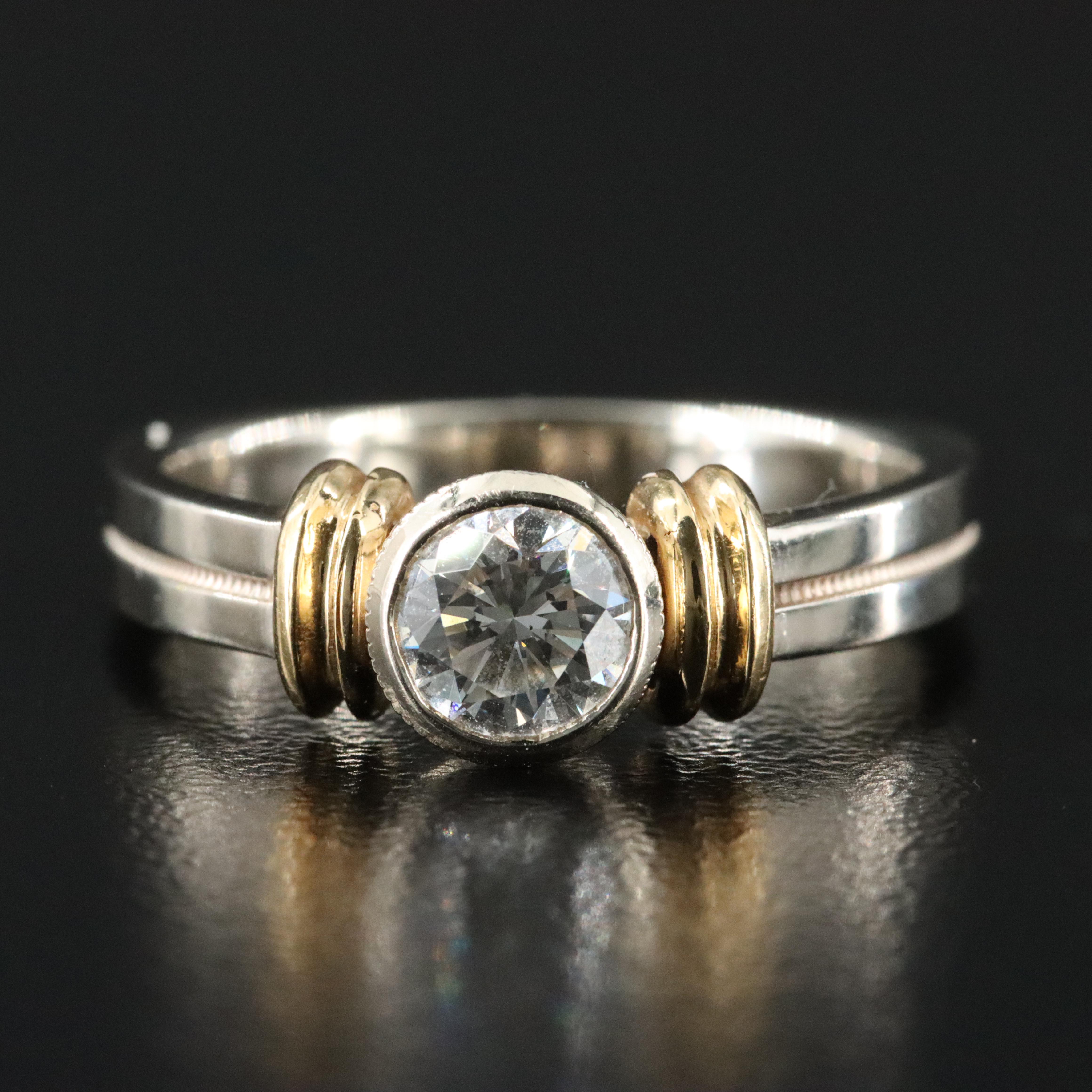 14K 0.78 CT Two-Tone Diamond Ring