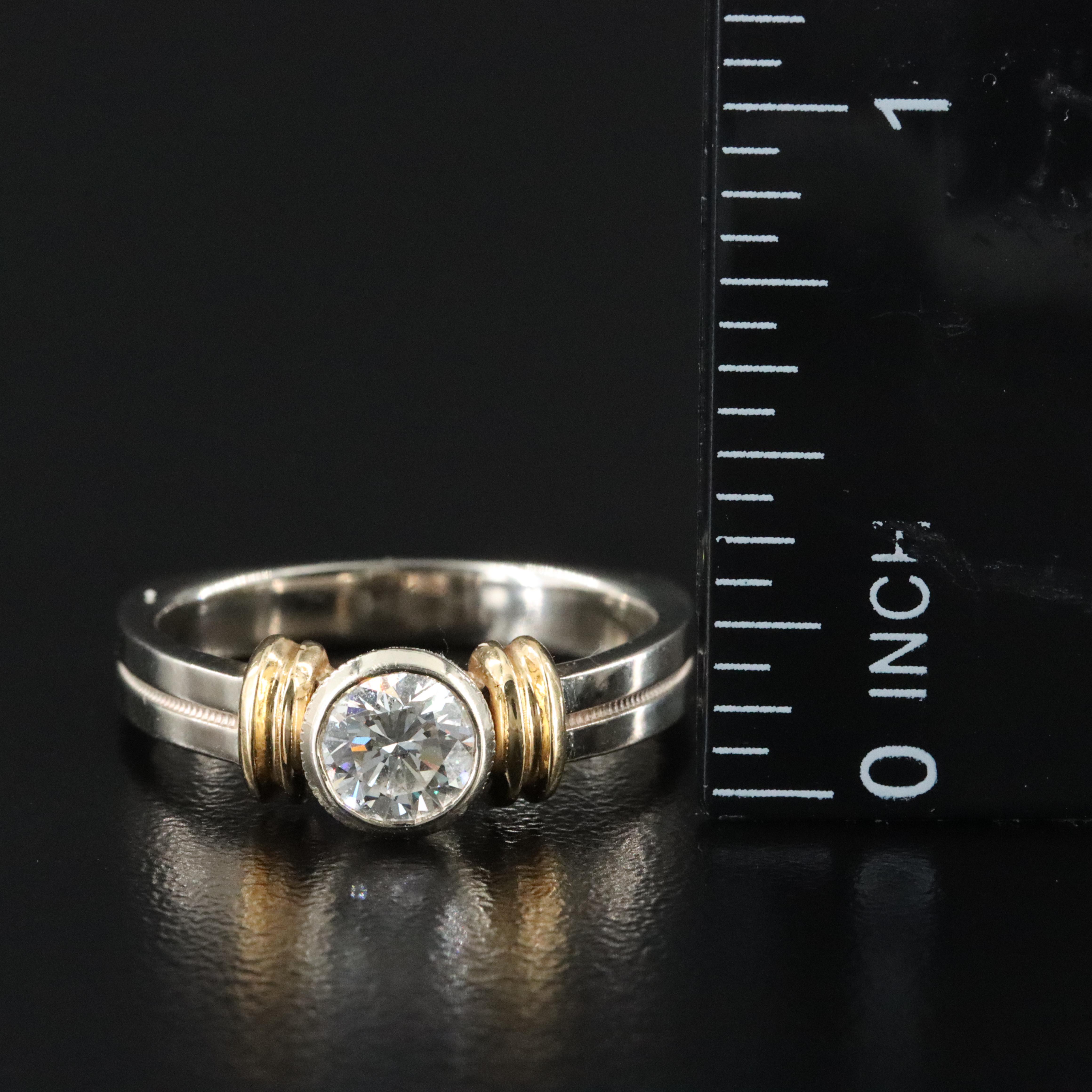 14K 0.78 CT Two-Tone Diamond Ring
