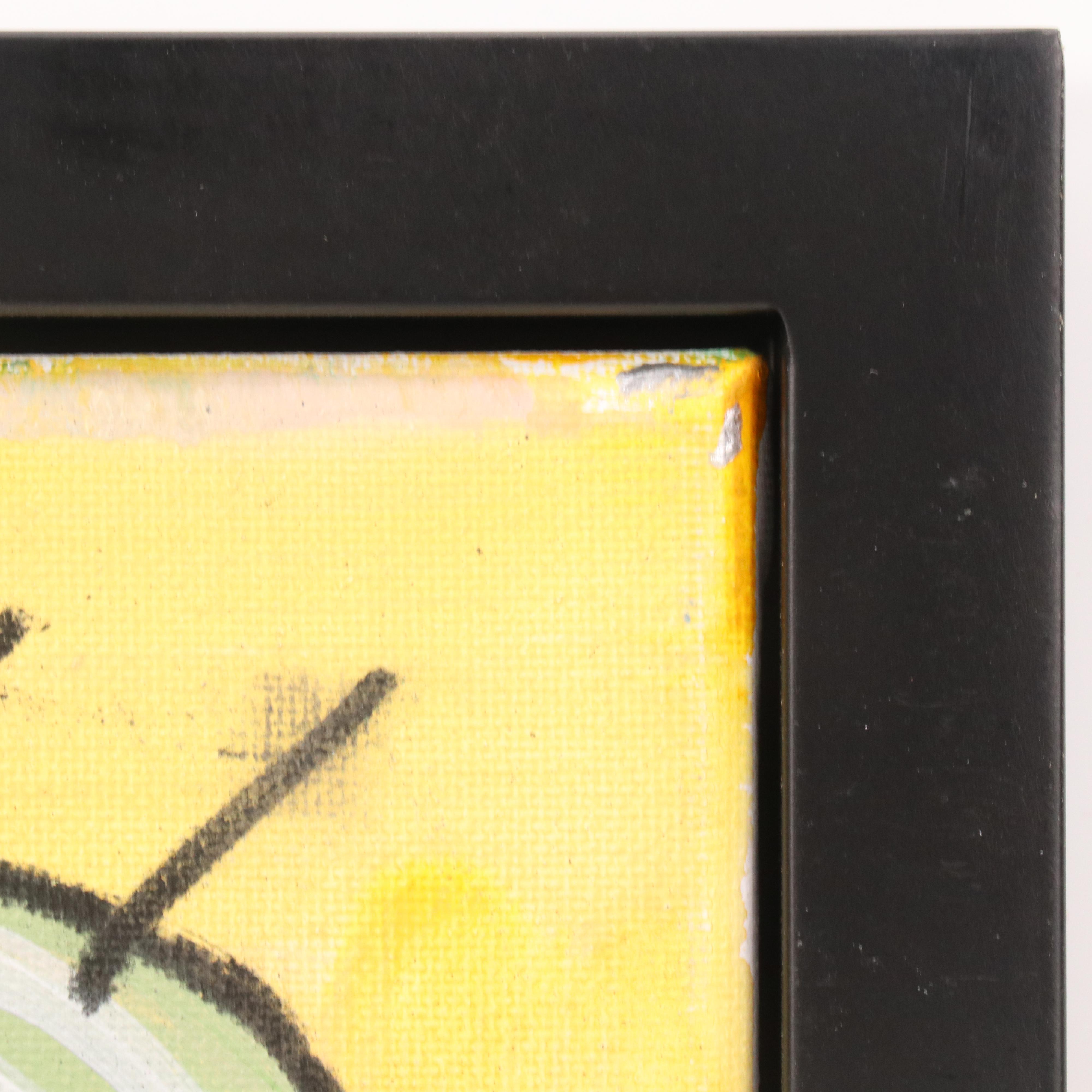 Cor Stylized Acrylic Painting of T-Rex on Bike, 2025