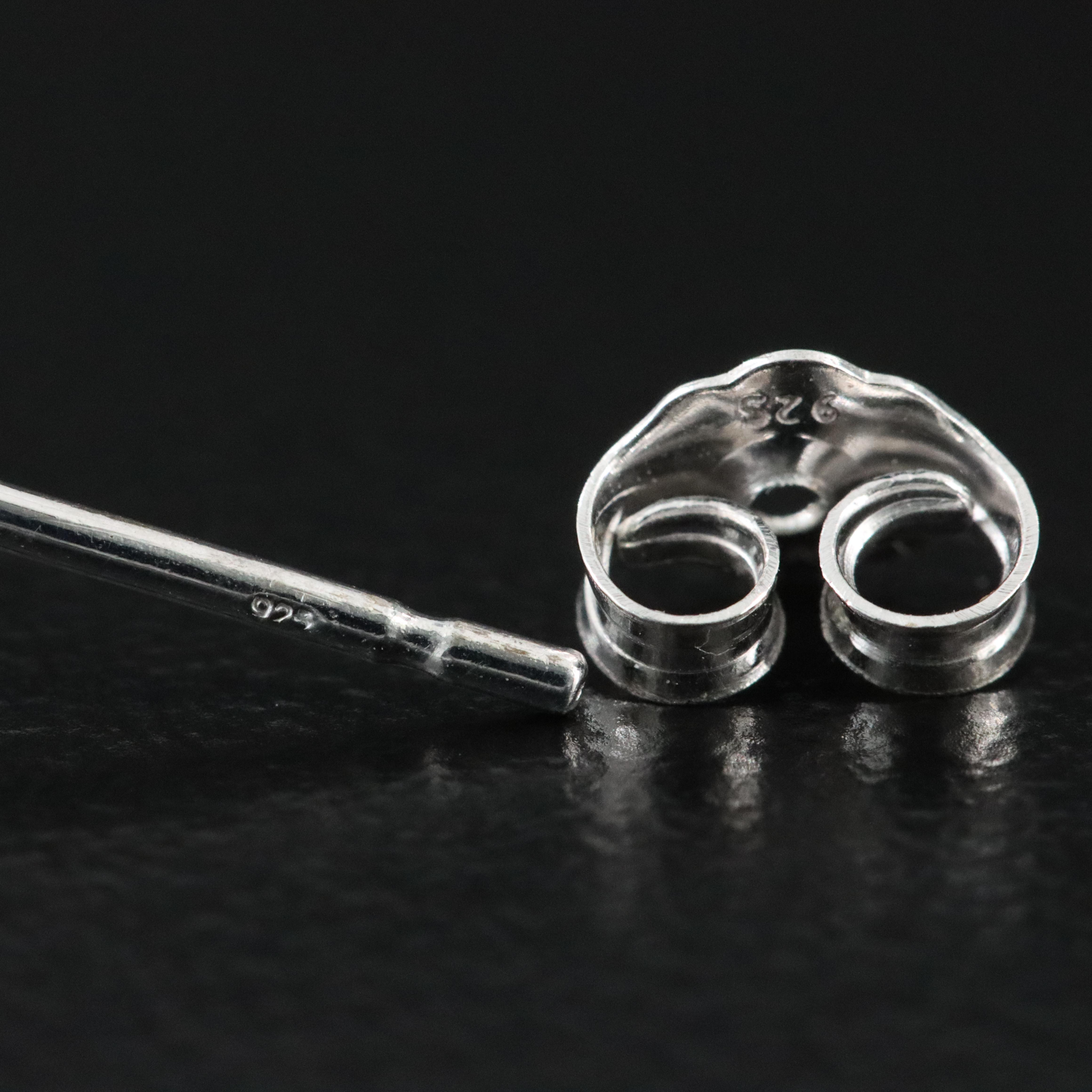 Sterling Cubic Zirconia and White Sapphire Drop Earrings