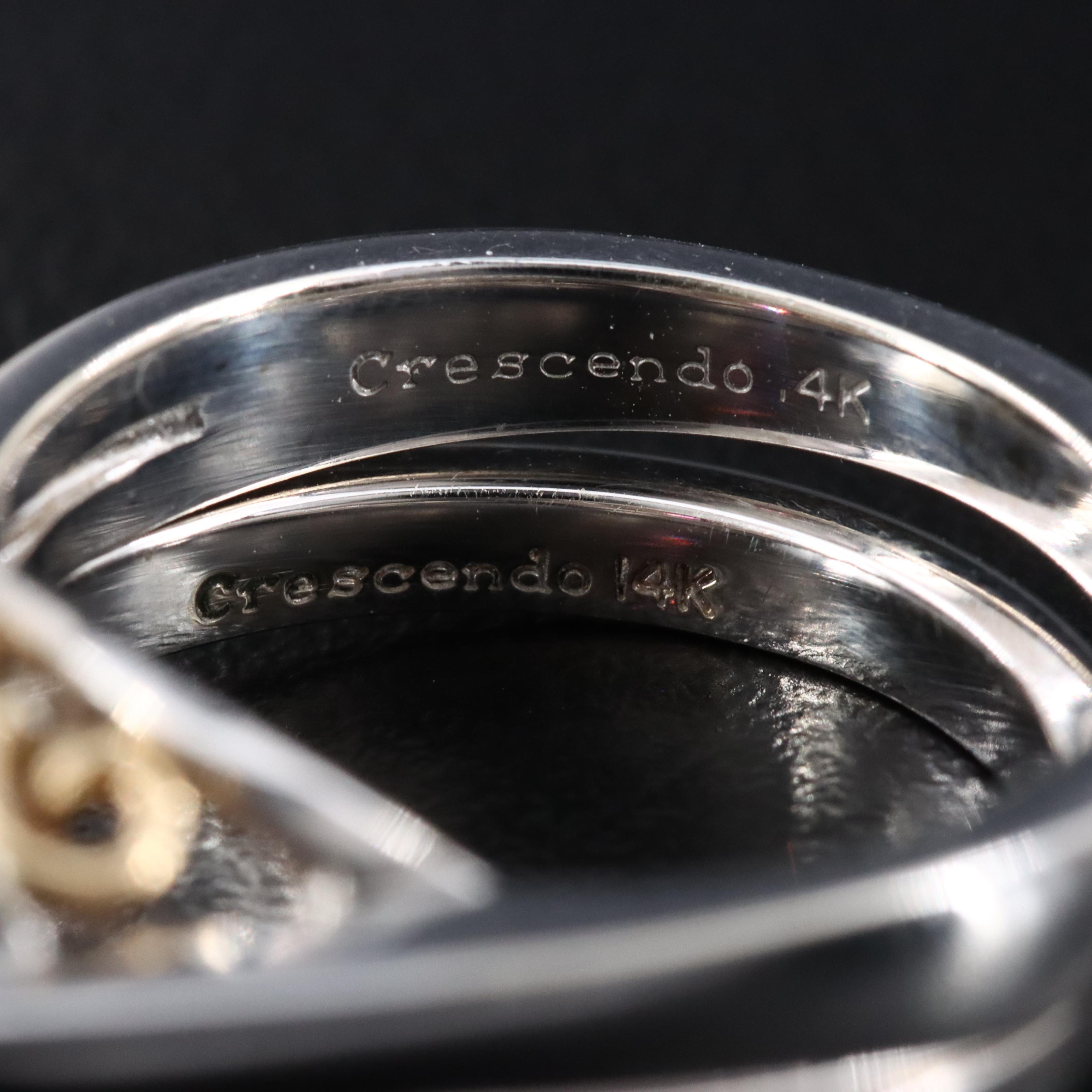 14K Garnet Ring Set with 14K Yellow Gold Accents