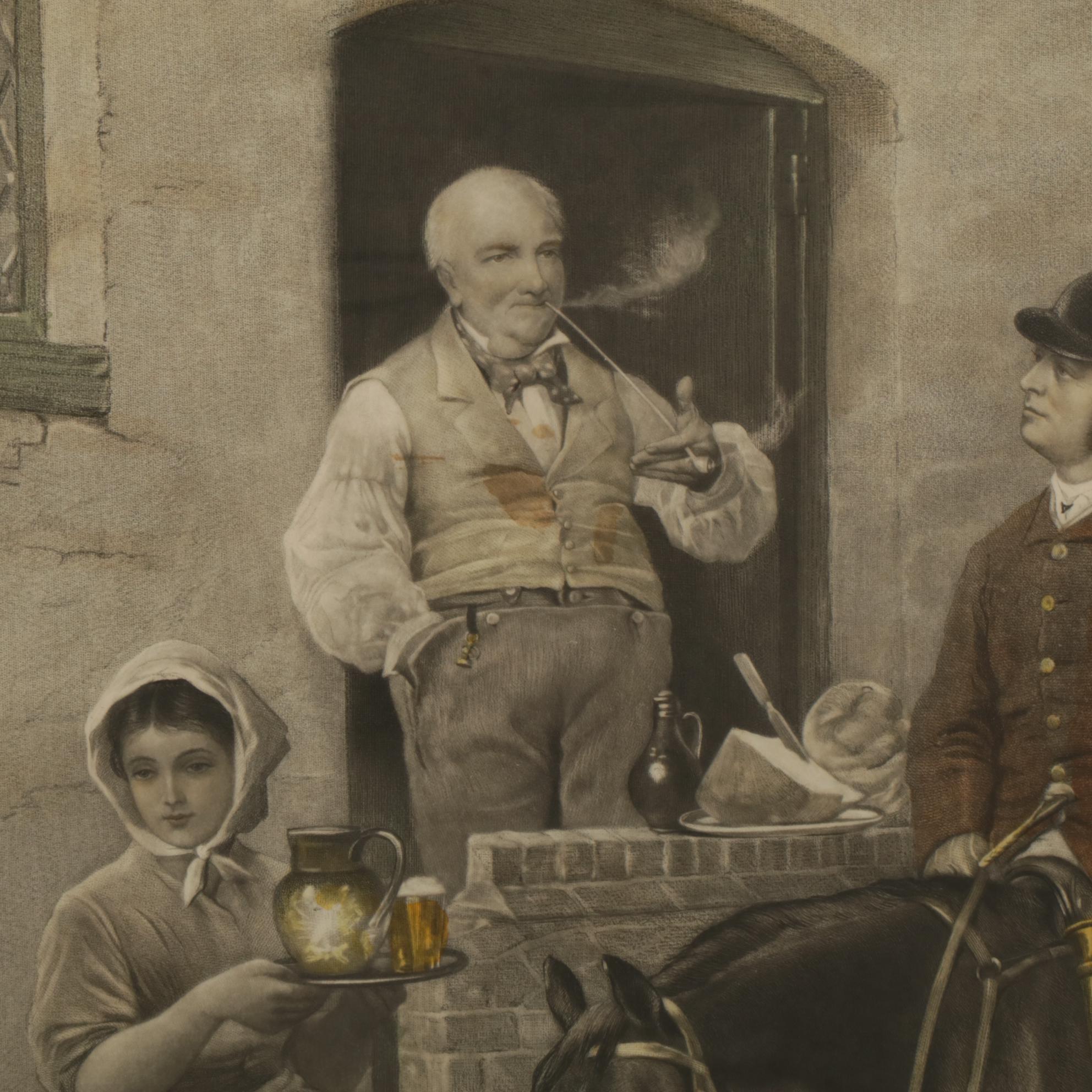 Alfred Clarence Alais "Mine Host" Colored Engraving After J. F. Herring, 1883