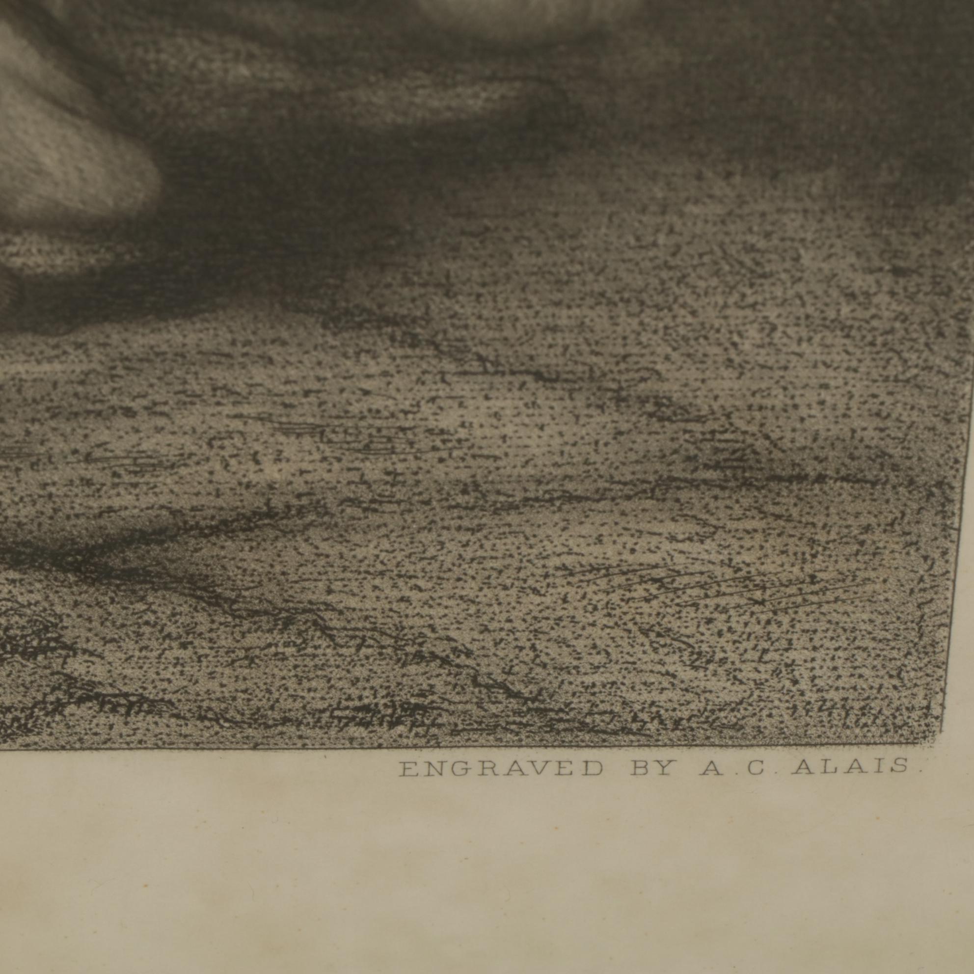 Alfred Clarence Alais "Mine Host" Colored Engraving After J. F. Herring, 1883