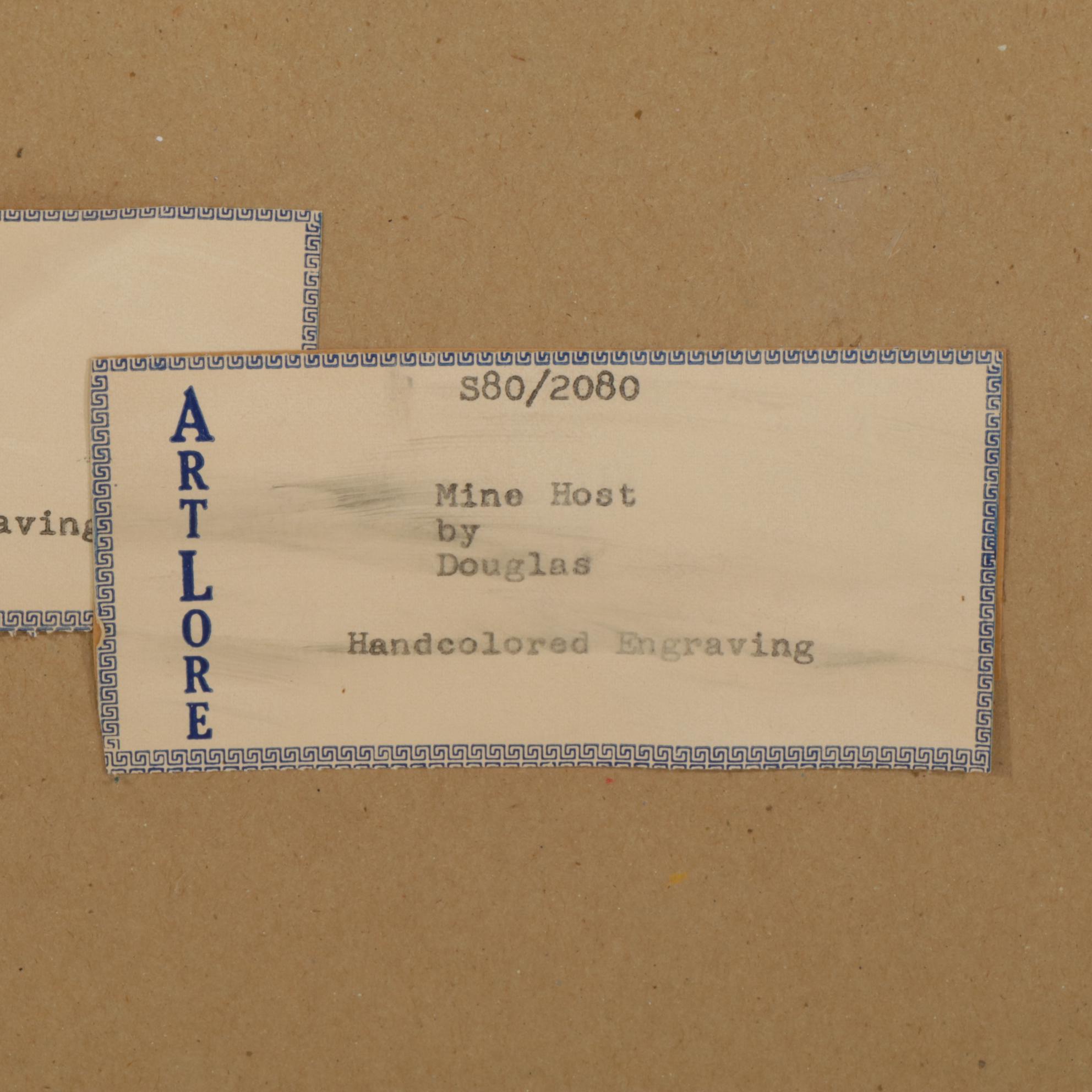 Alfred Clarence Alais "Mine Host" Colored Engraving After J. F. Herring, 1883