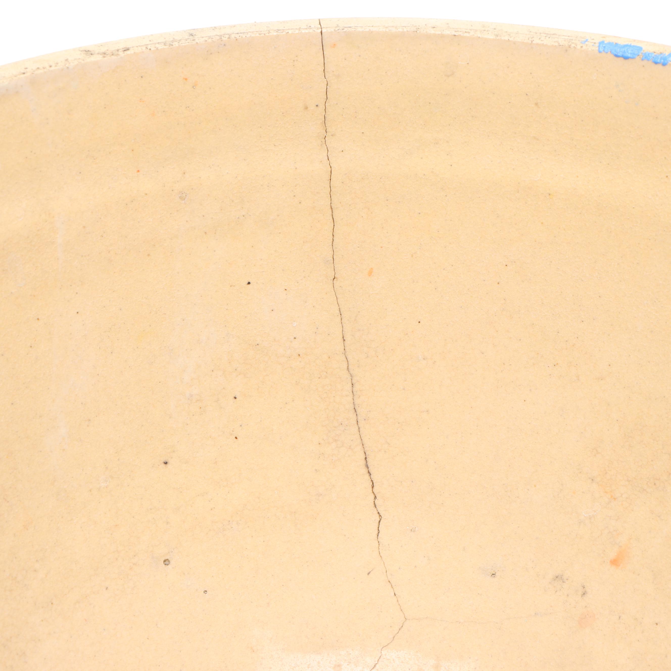 Robinson Ransbottom and Other Banded Stoneware Mixing Bowl, Early to Mid-20th C.