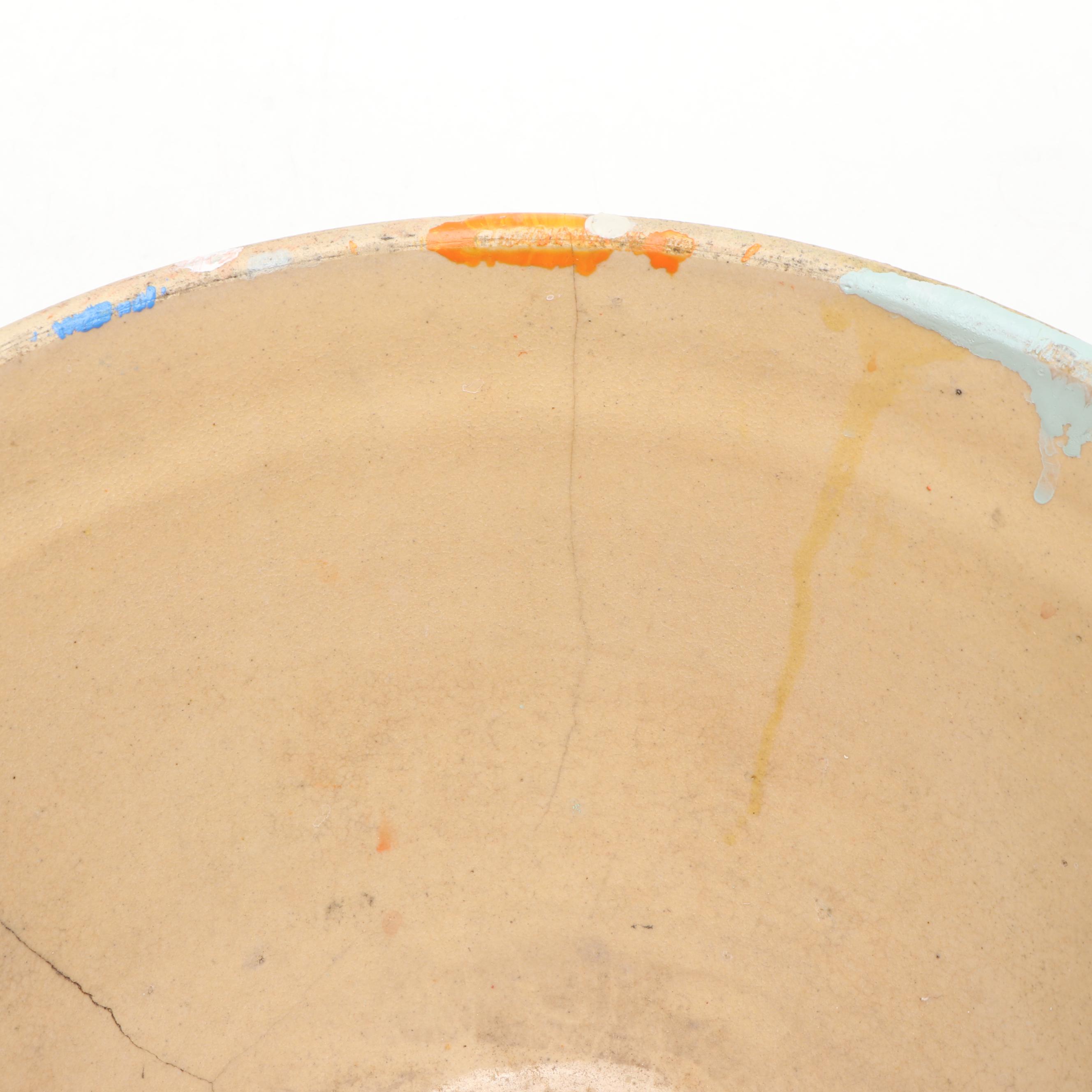 Robinson Ransbottom and Other Banded Stoneware Mixing Bowl, Early to Mid-20th C.