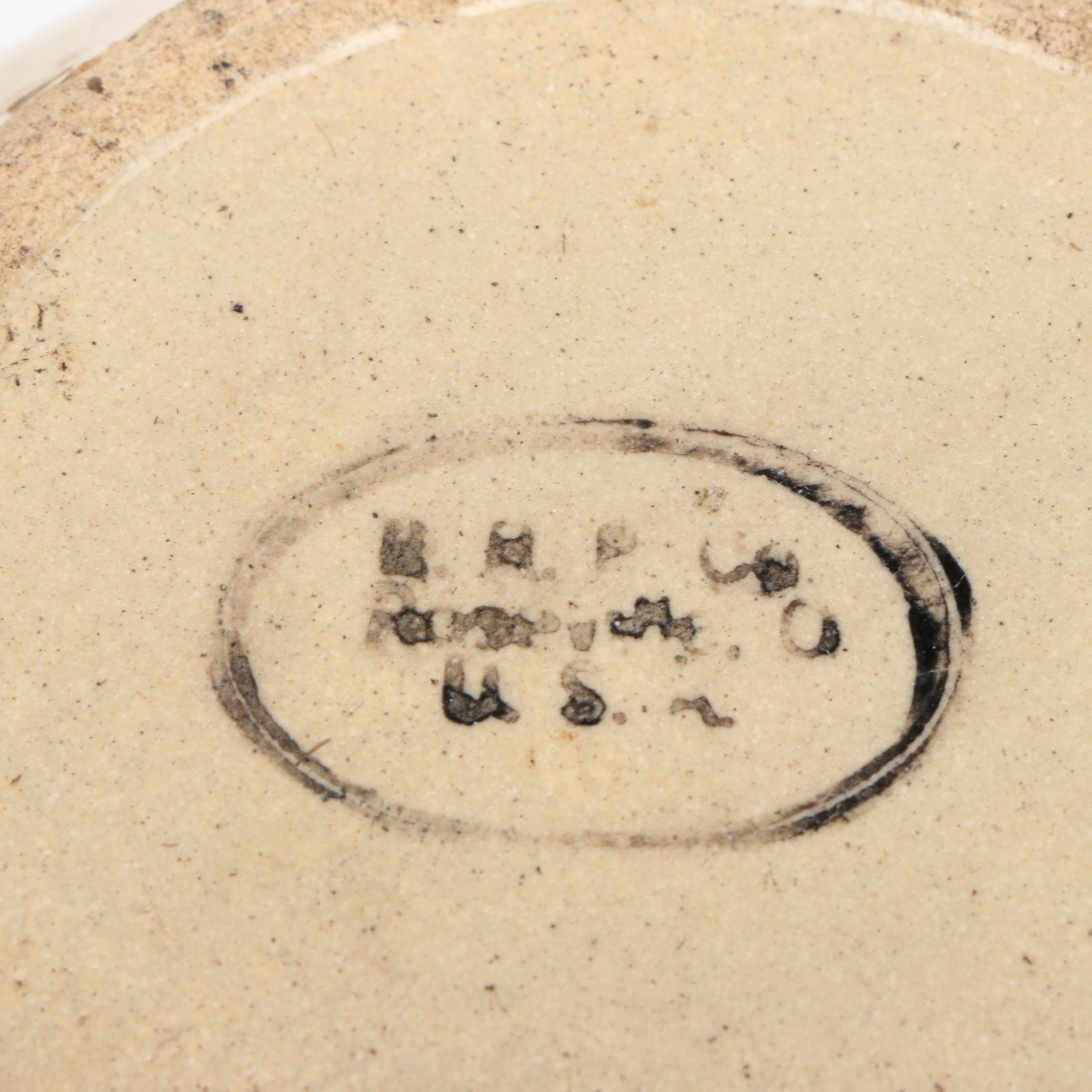 Robinson Ransbottom and Other Banded Stoneware Mixing Bowl, Early to Mid-20th C.