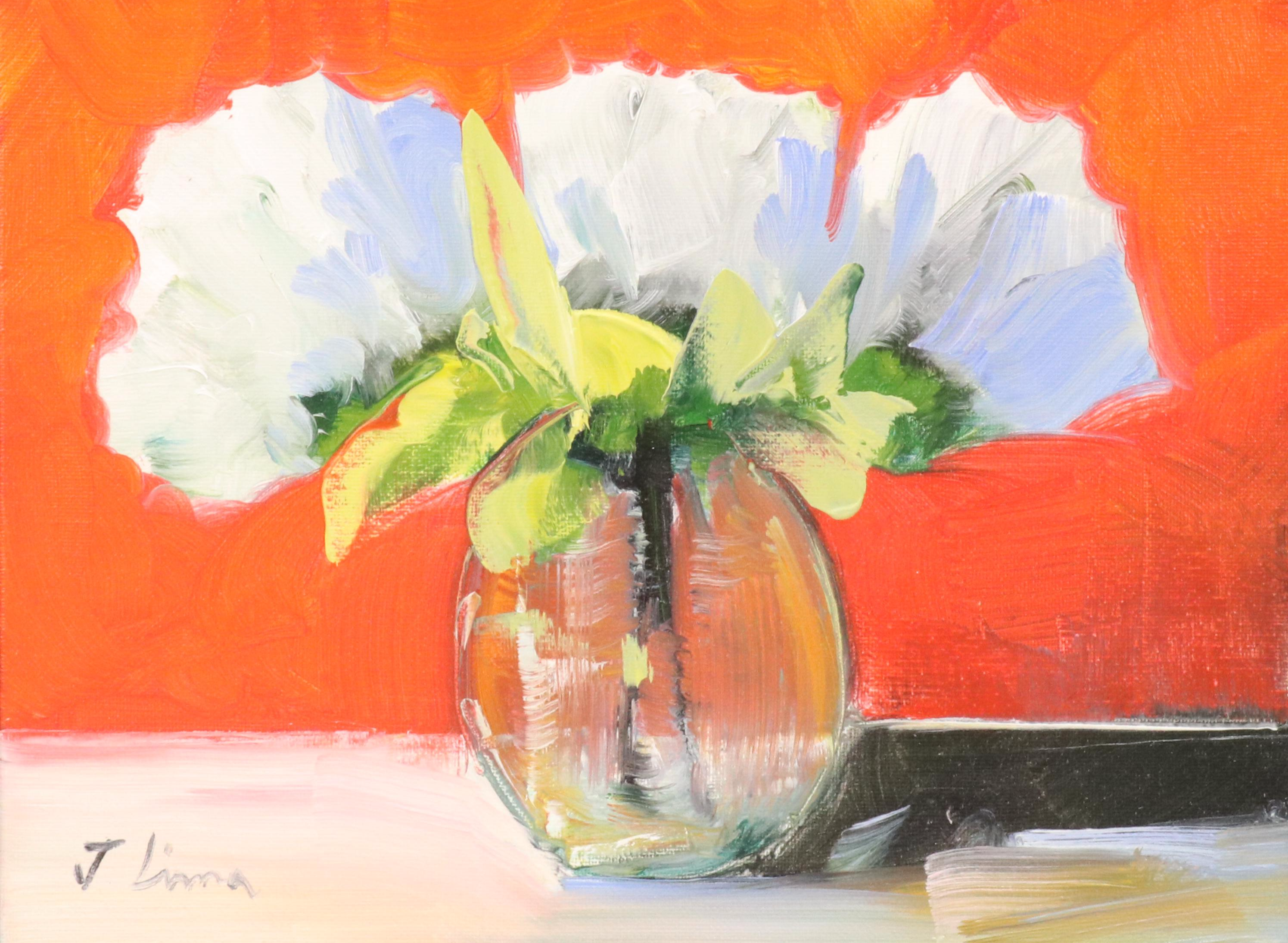 José M. Lima Floral Still Life Oil Painting, 2024