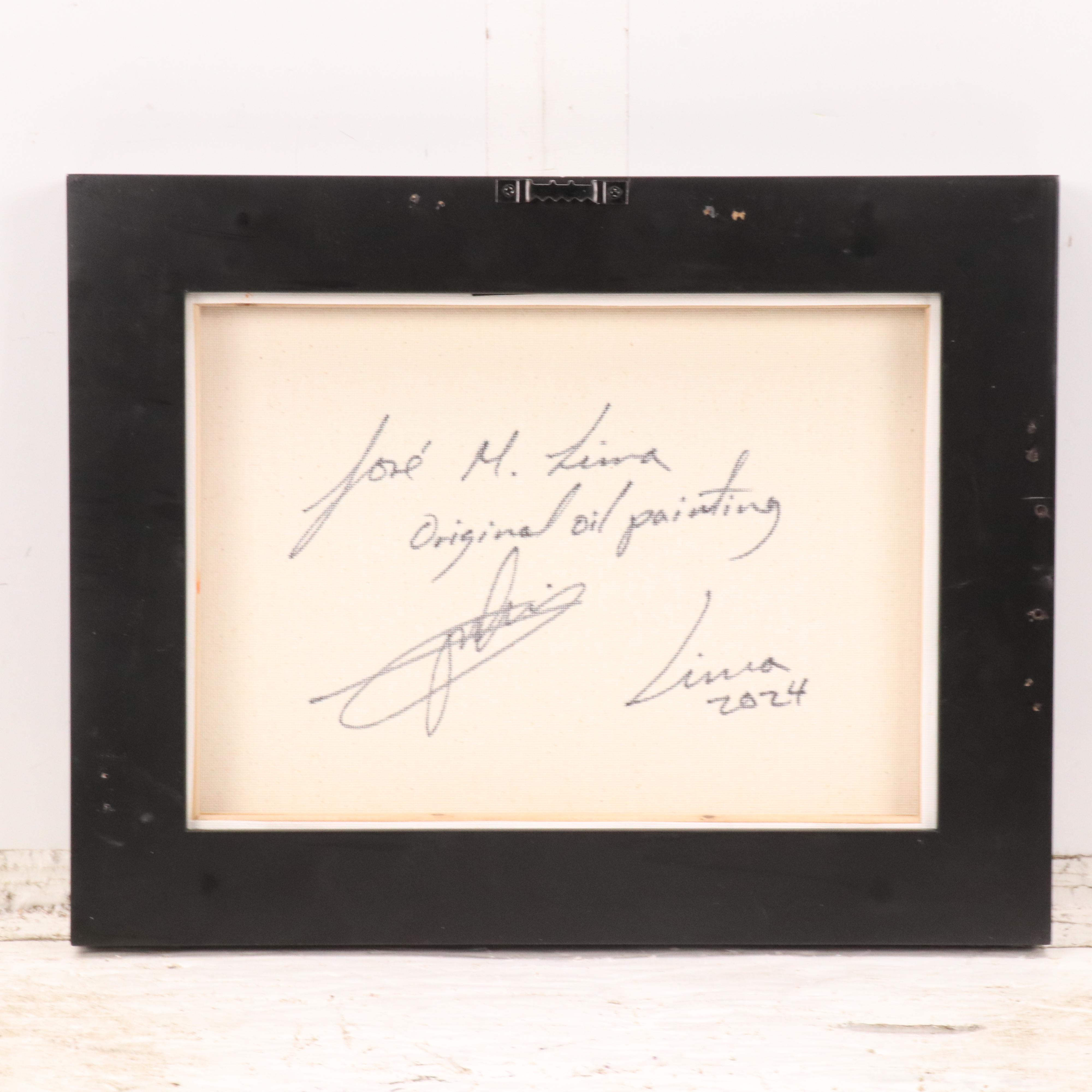 José M. Lima Floral Still Life Oil Painting, 2024