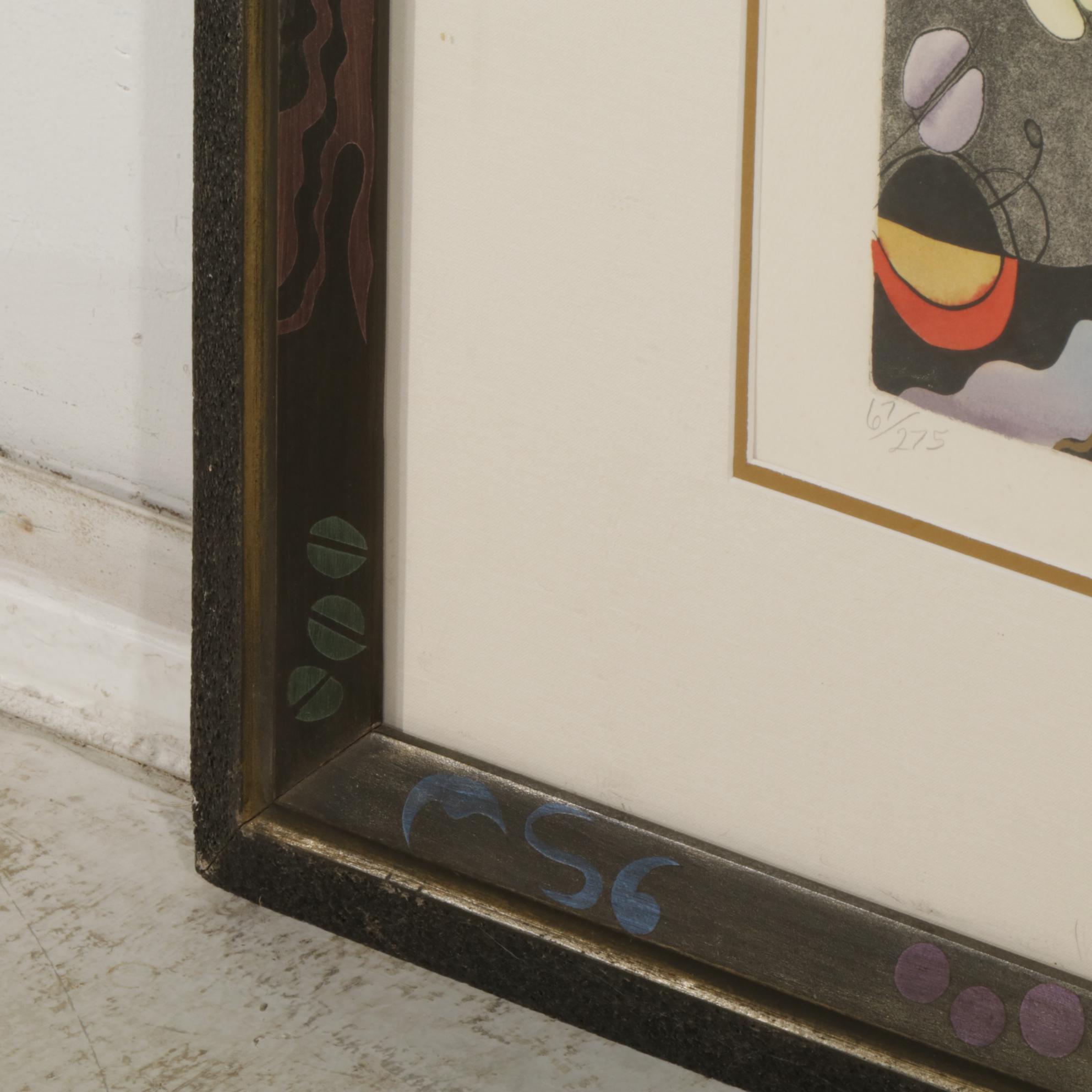 Antonio Modernist Lithograph "On the Town II," Late 20th Century