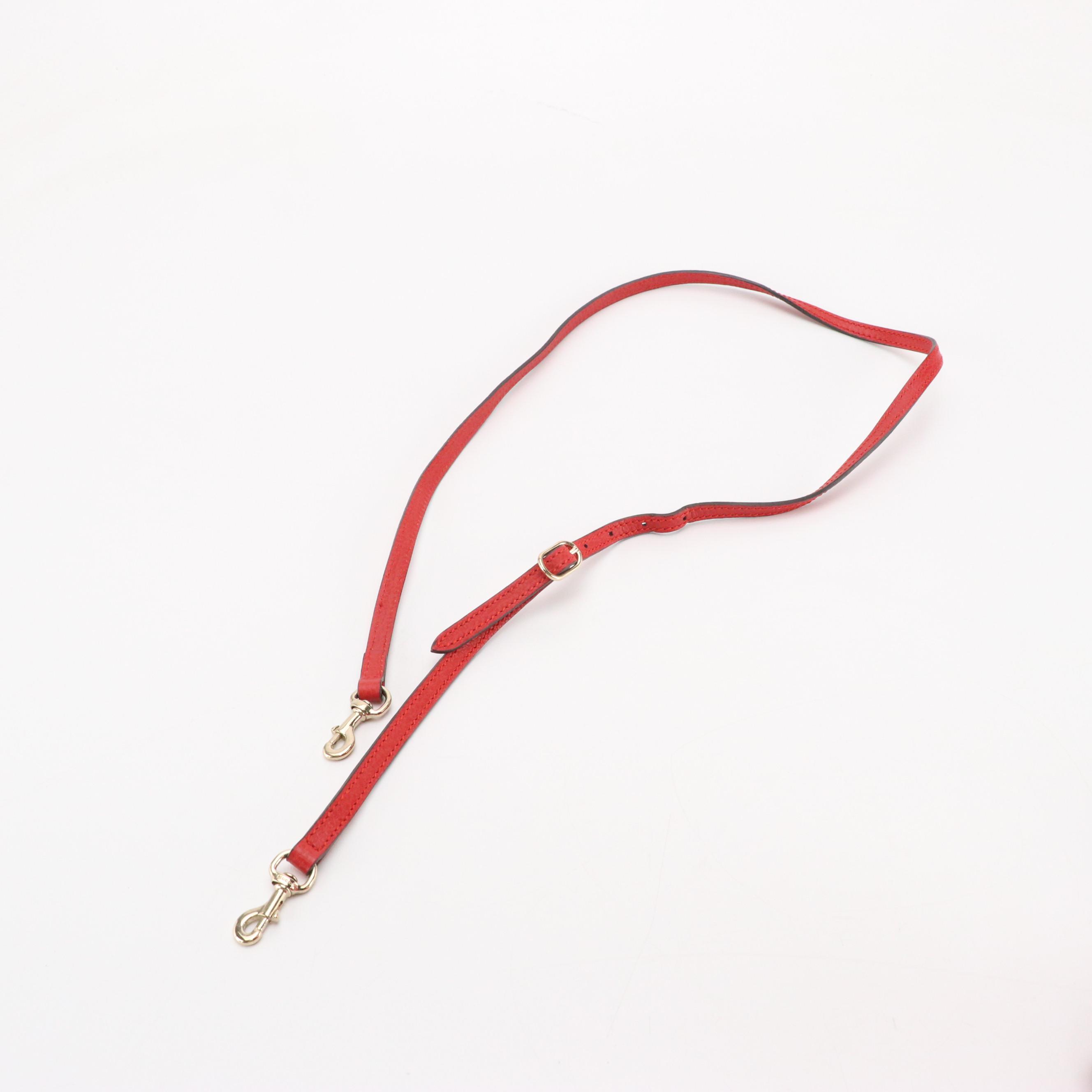 Gucci Two-Way Swing Tote in Cherry Red Grained Leather