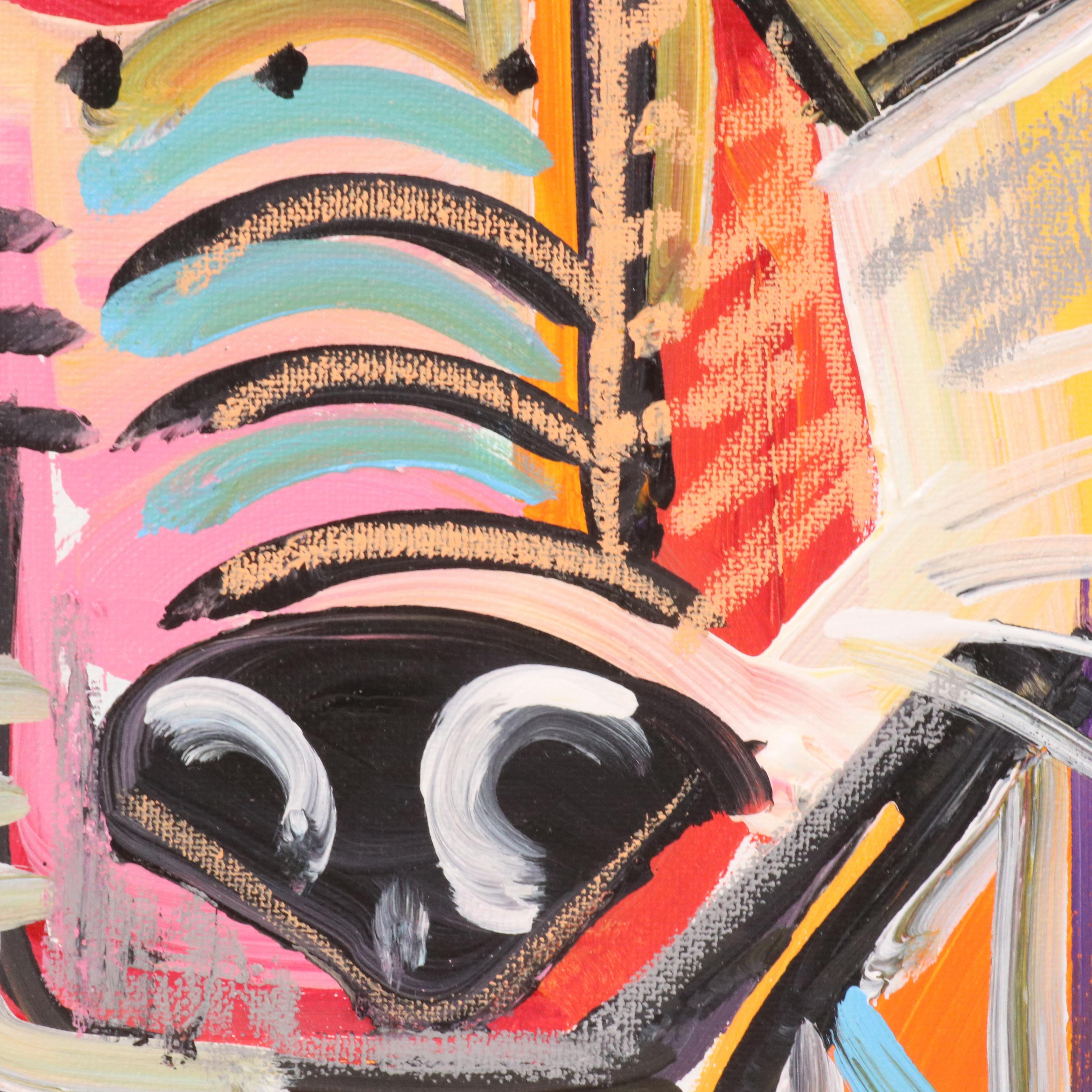 Cor Stylized Acrylic Painting of Dog, 2025