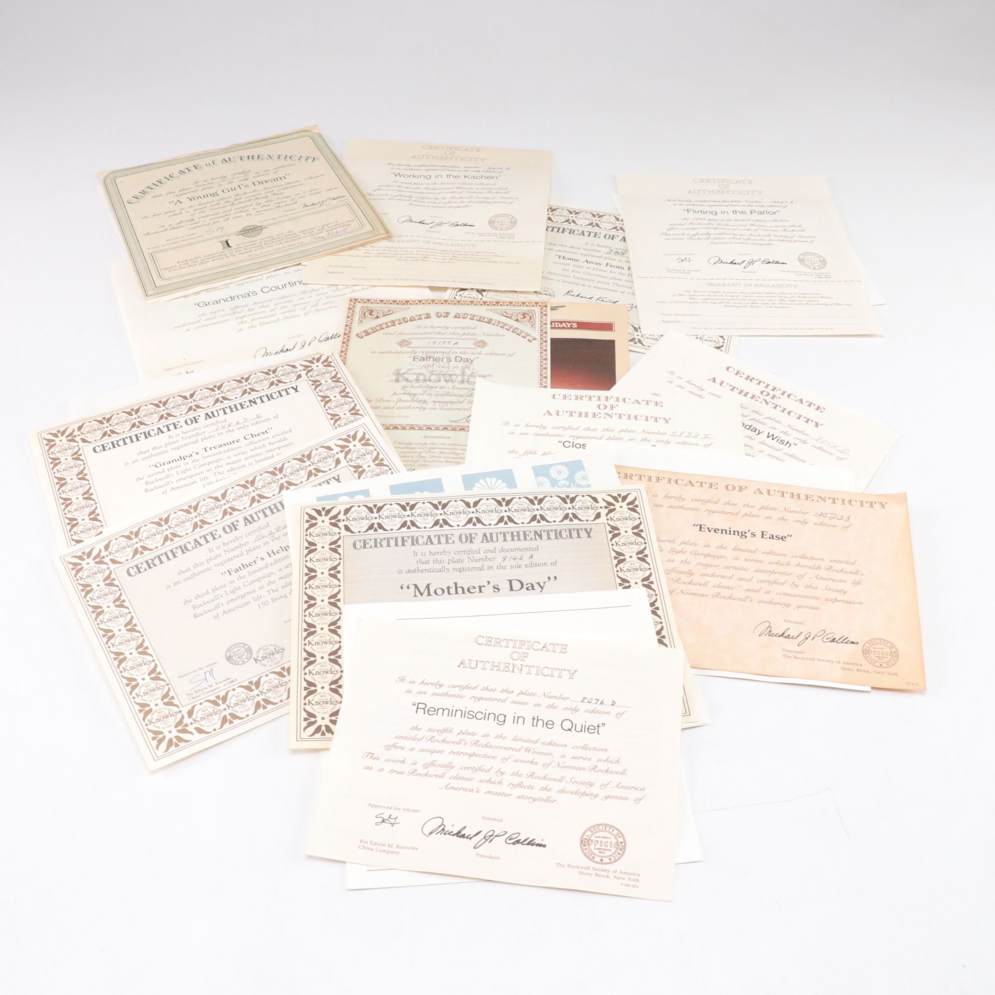 Norman Rockwell "Mother's Day" and More Collector Plates by Edwin Knowles