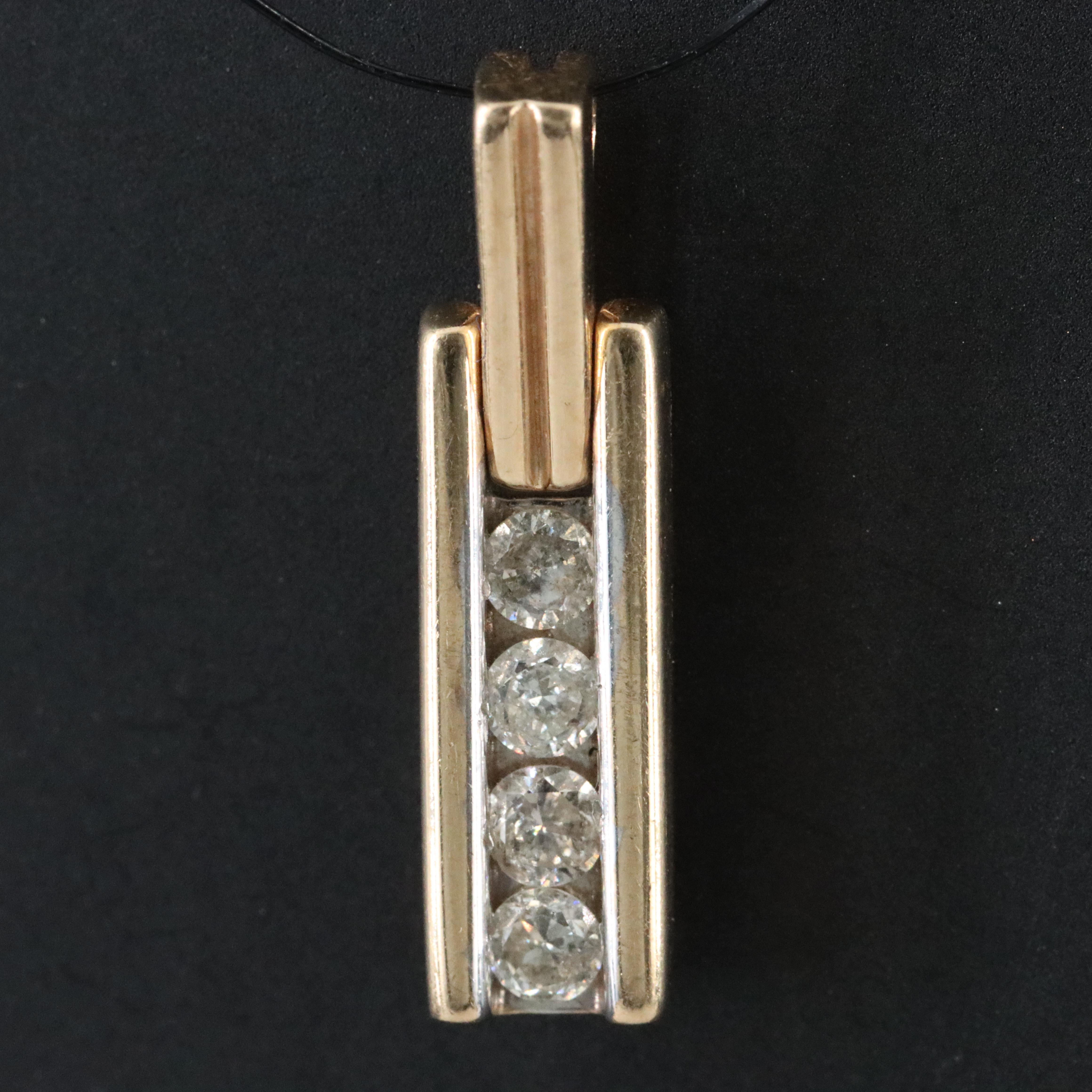 10K 0.25 CTW Diamond Pendant