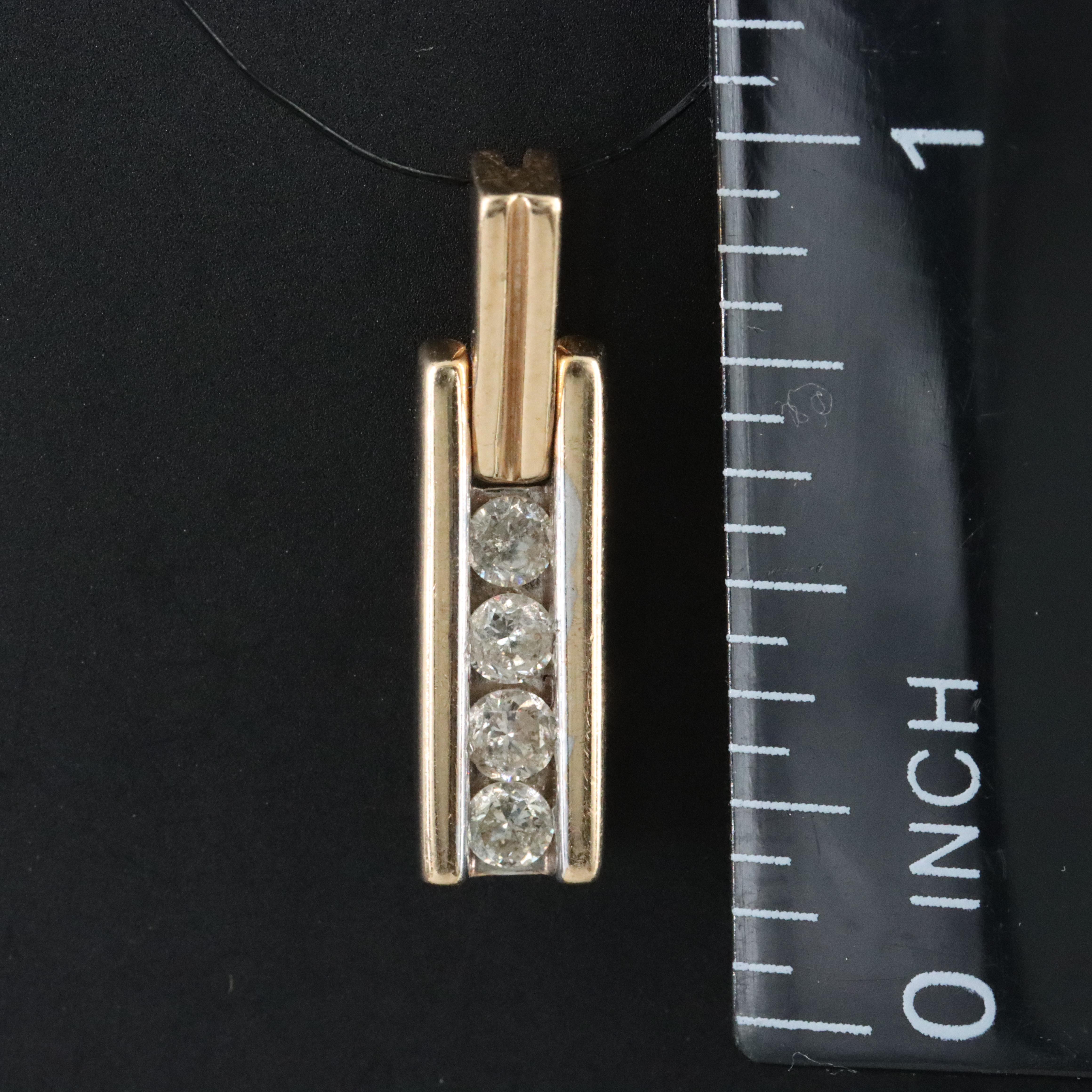 10K 0.25 CTW Diamond Pendant