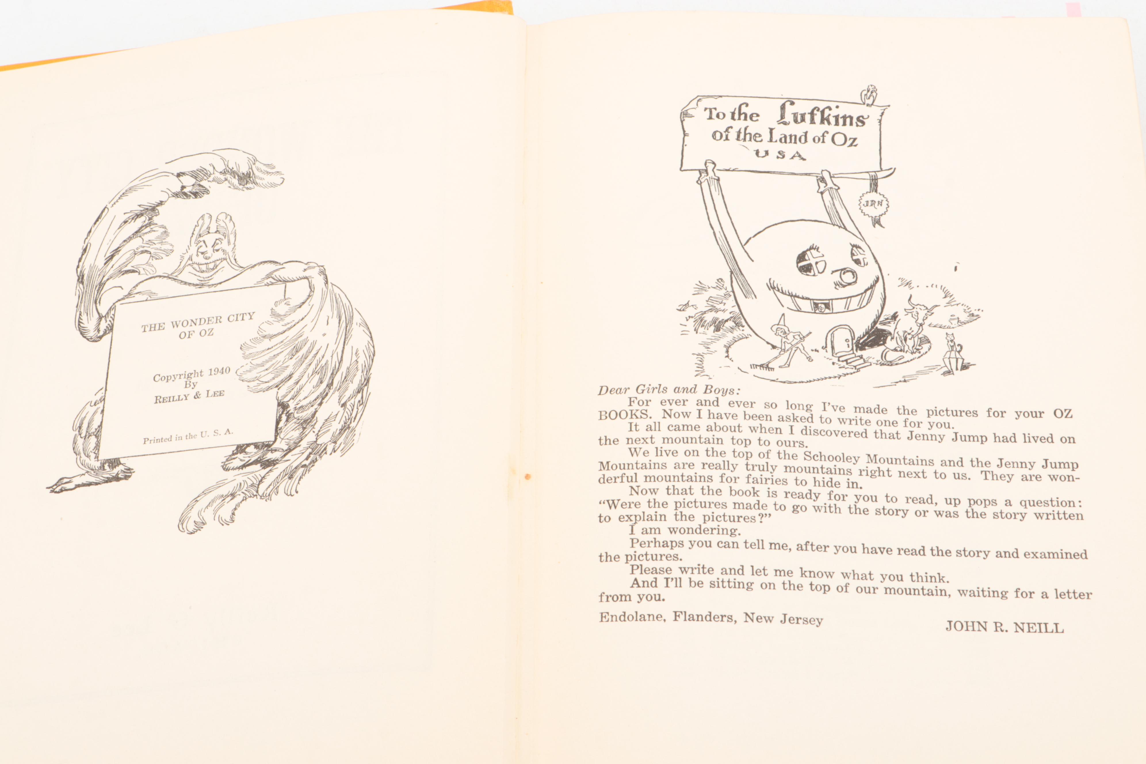 First Edition "The Wonder City of Oz" by John R. Neill, 1940