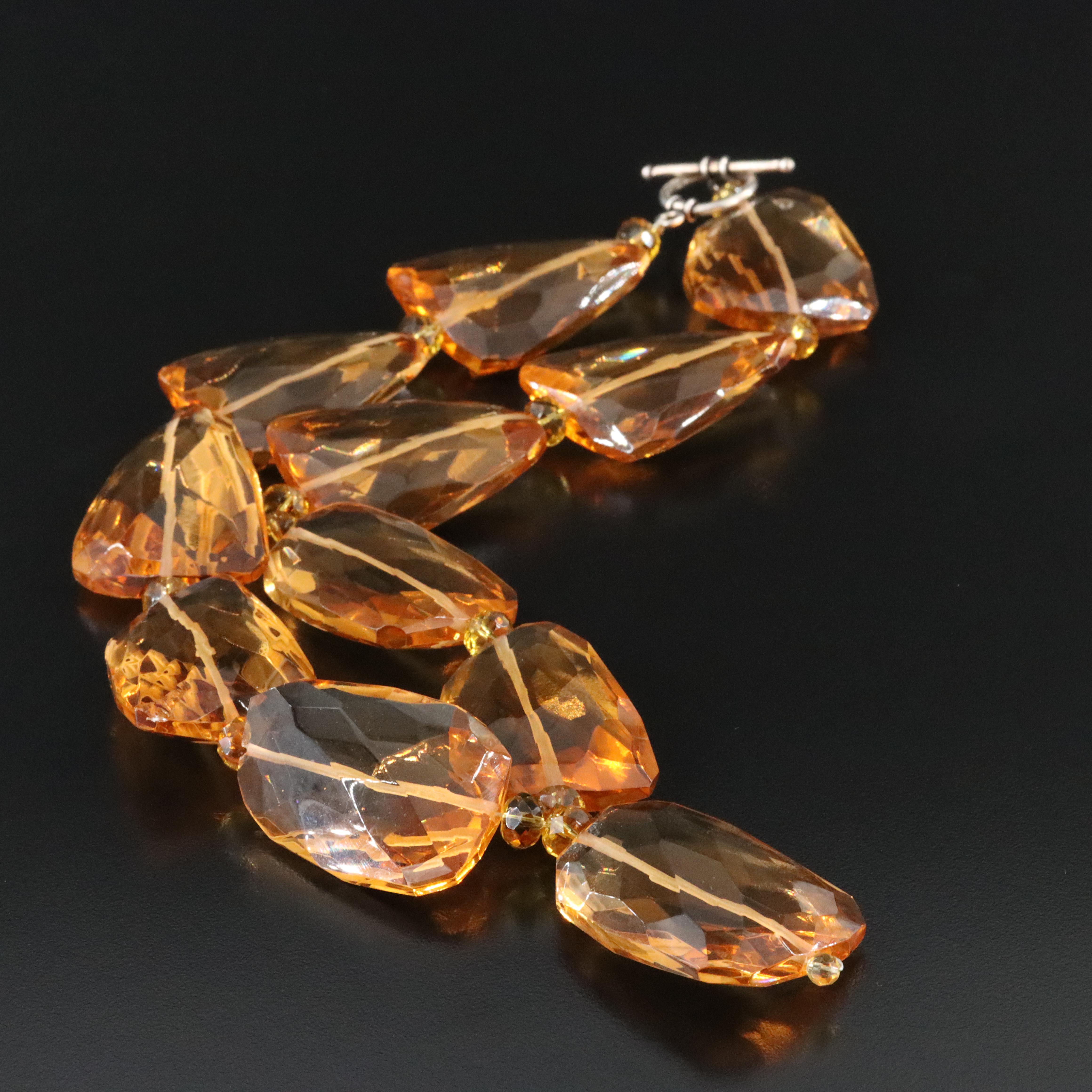 Sterling Faux Gemstone Necklace