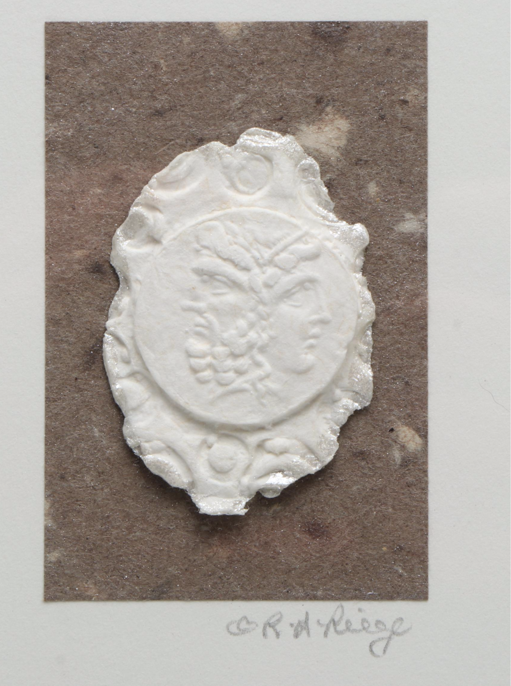 Rodger Riege Neoclassical Cast Paper Relief