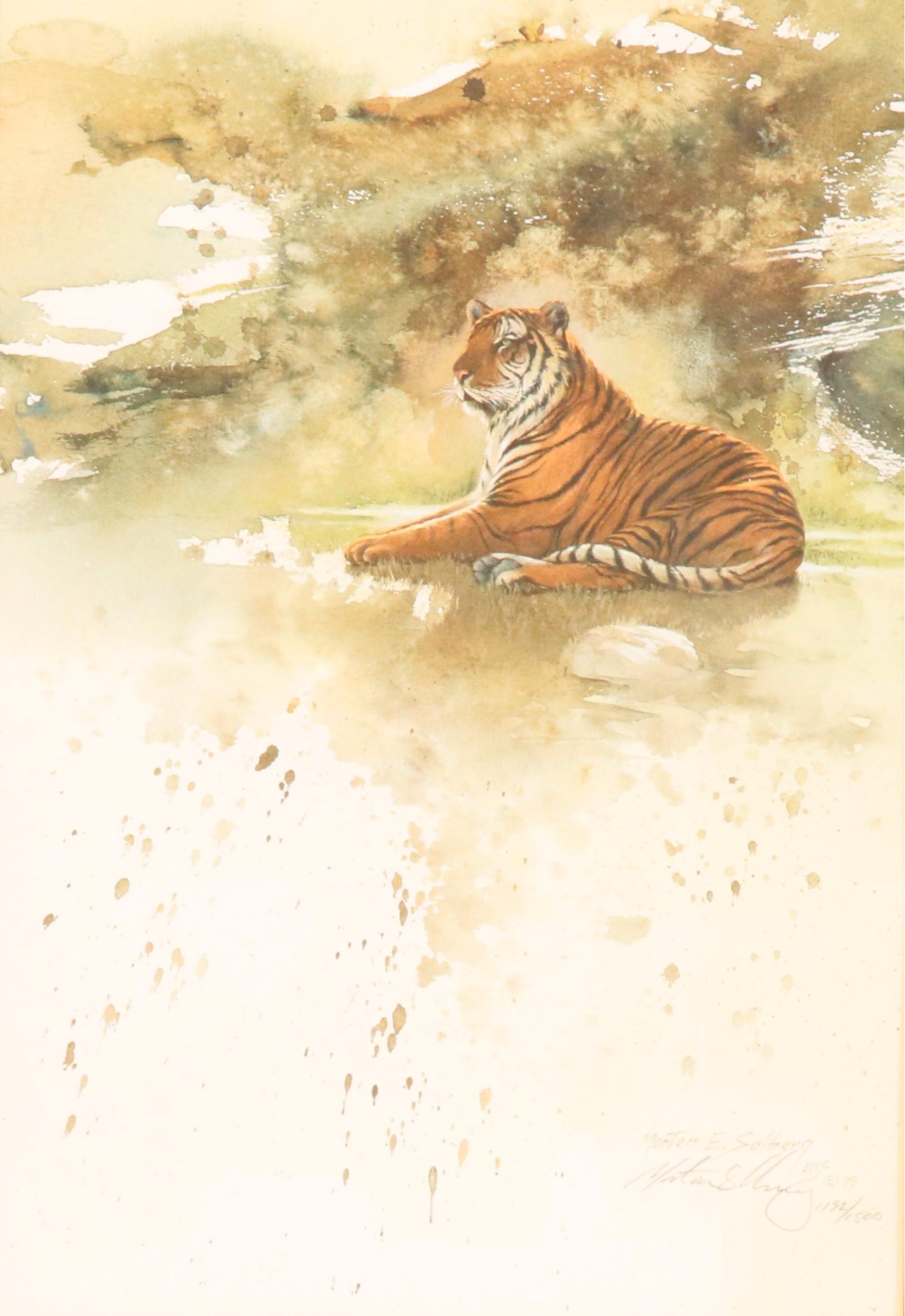 Morten Solberg Offset Lithograph "Bengal Tiger"